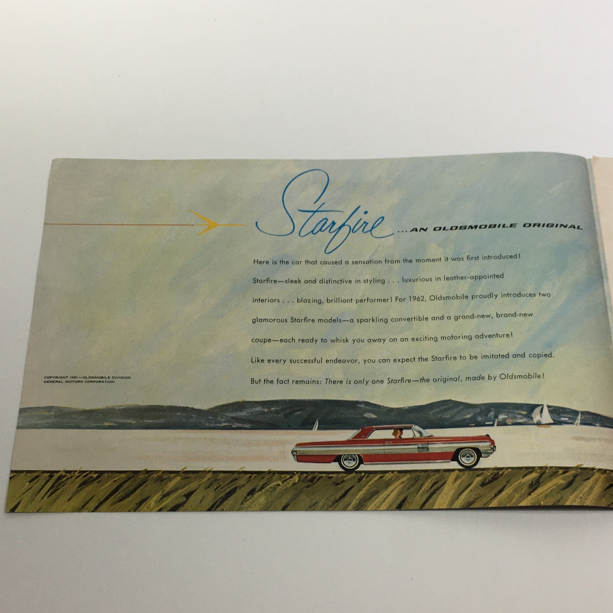 1962 Starfire by Oldsmobile 345 Horsepower 4-S Hydramatic Car Sale Brochure