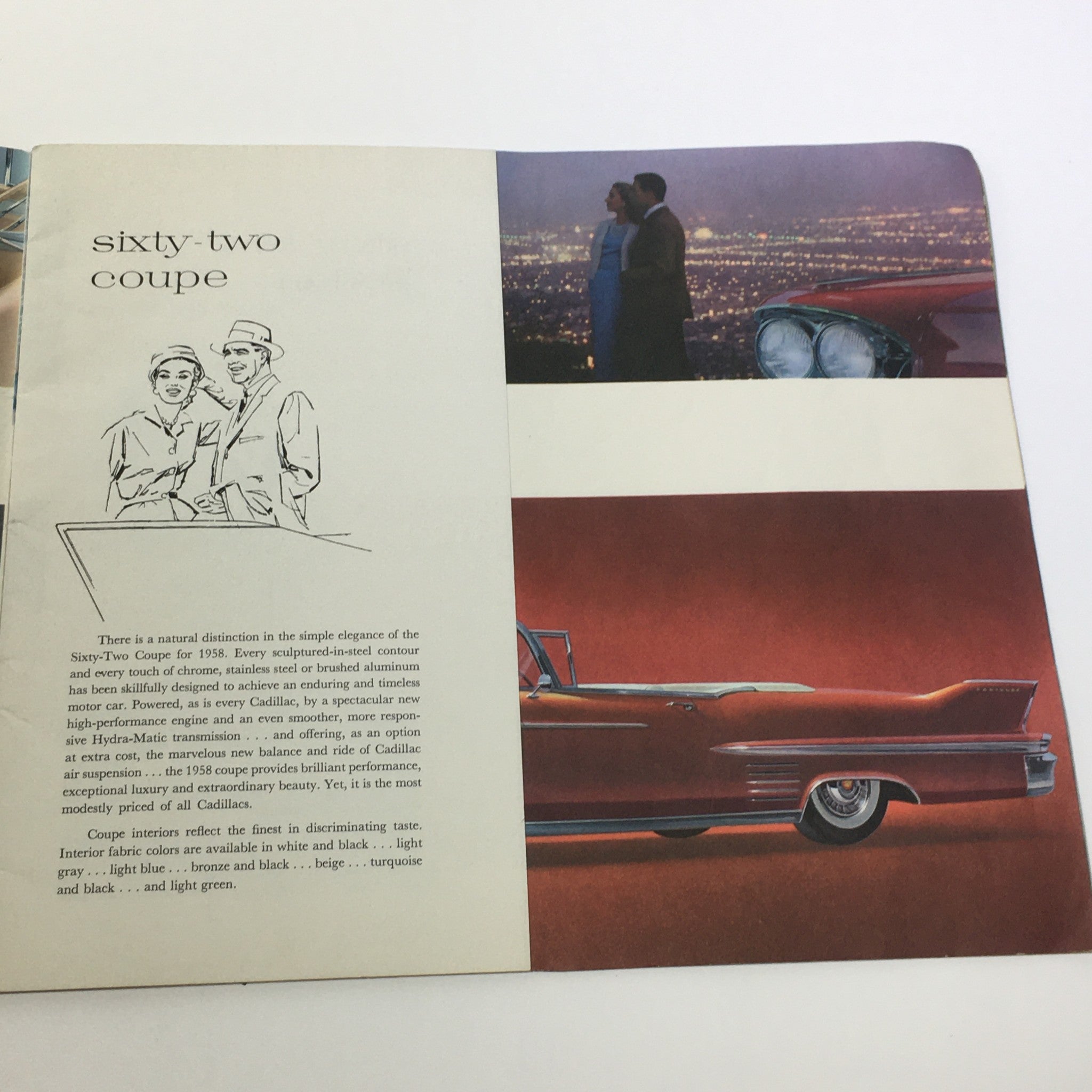 1958 Cadillac SixtyTwo Coupe Hydra-Matic Transmission V-Type Engine Car Brochure