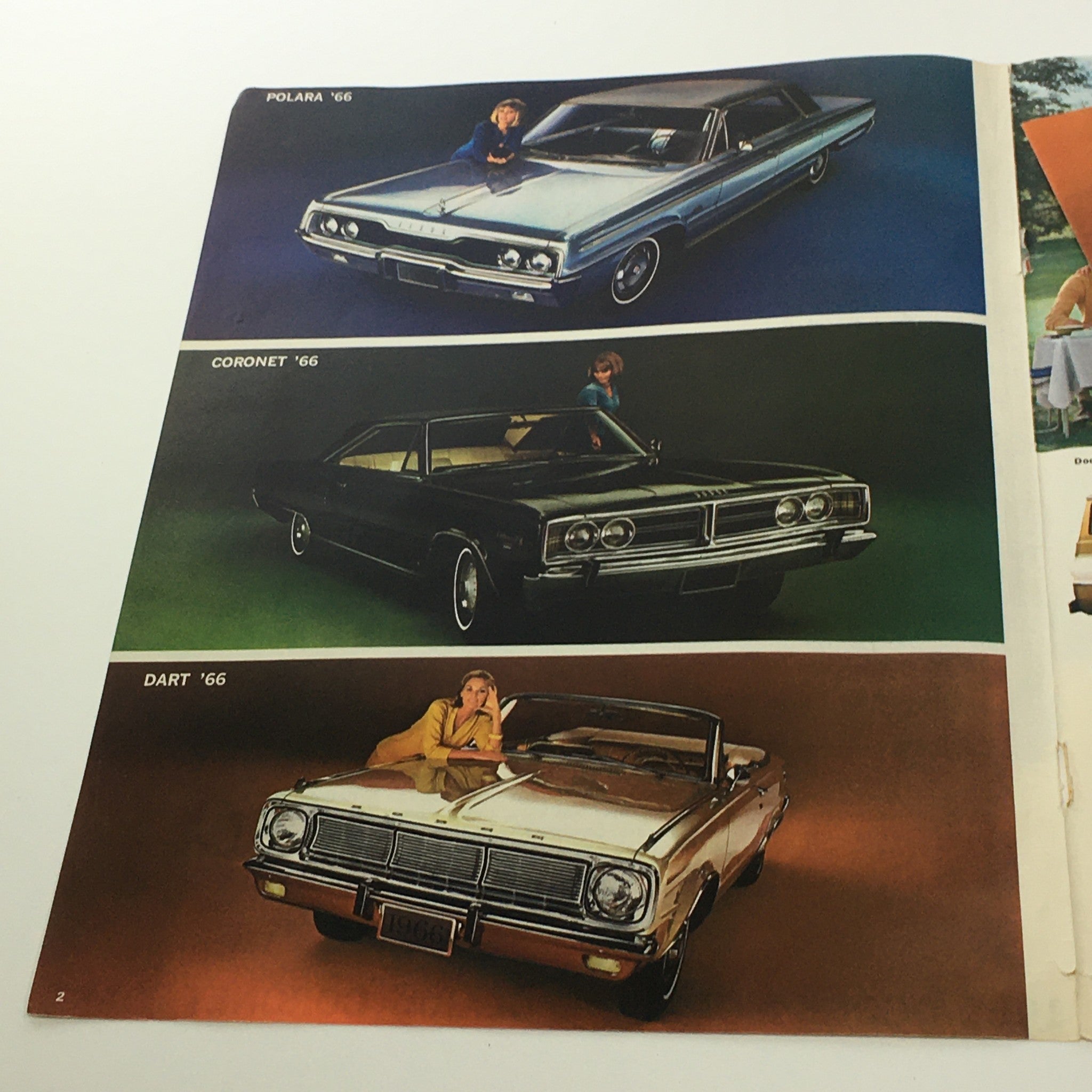 1966 Dodge Monaco Polara Coronet Dart 101-Horsepower V-8 Engines Car Brochure