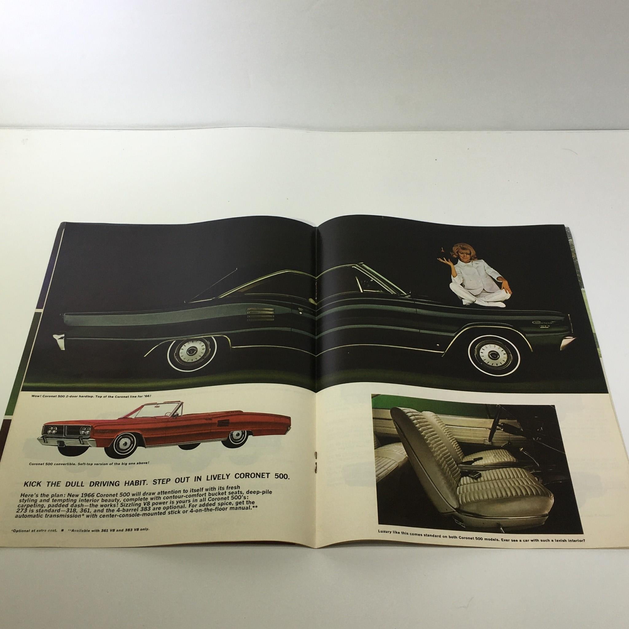 1966 Dodge Monaco Polara Coronet Dart 101-Horsepower V-8 Engines Car Brochure