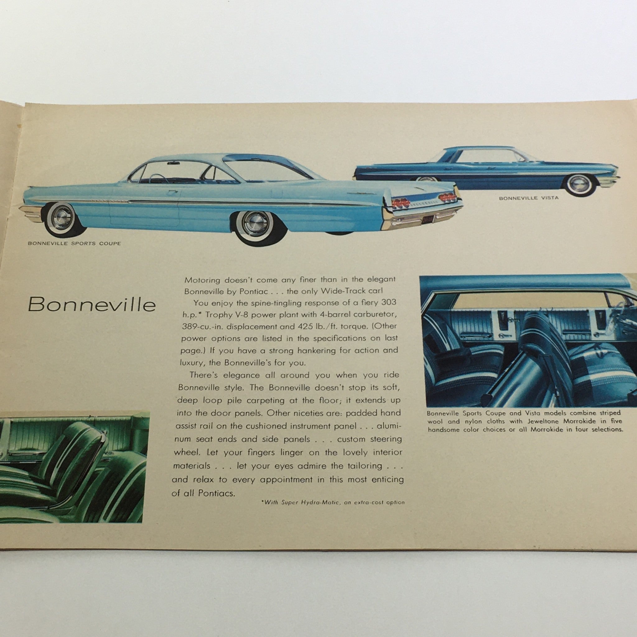 1961 Pontiac Trophy Economy V-8 Engine 303-Horsepower Car Sale Brochure