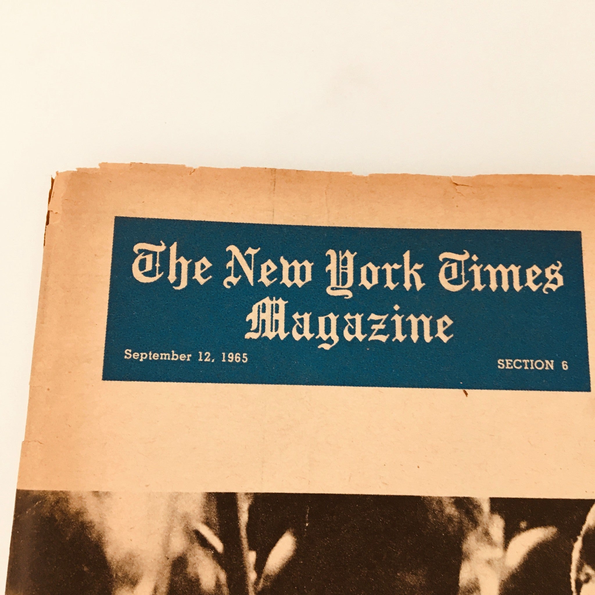 The New York Times Magazine September 12 1965 Pope Paul VI Cover, Newsstand