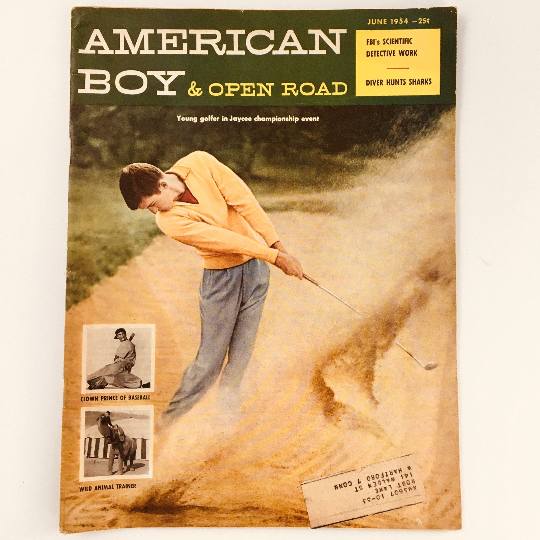 American Boy & Open Road Magazine June 1954 Golfer in Jaycee Championship Event