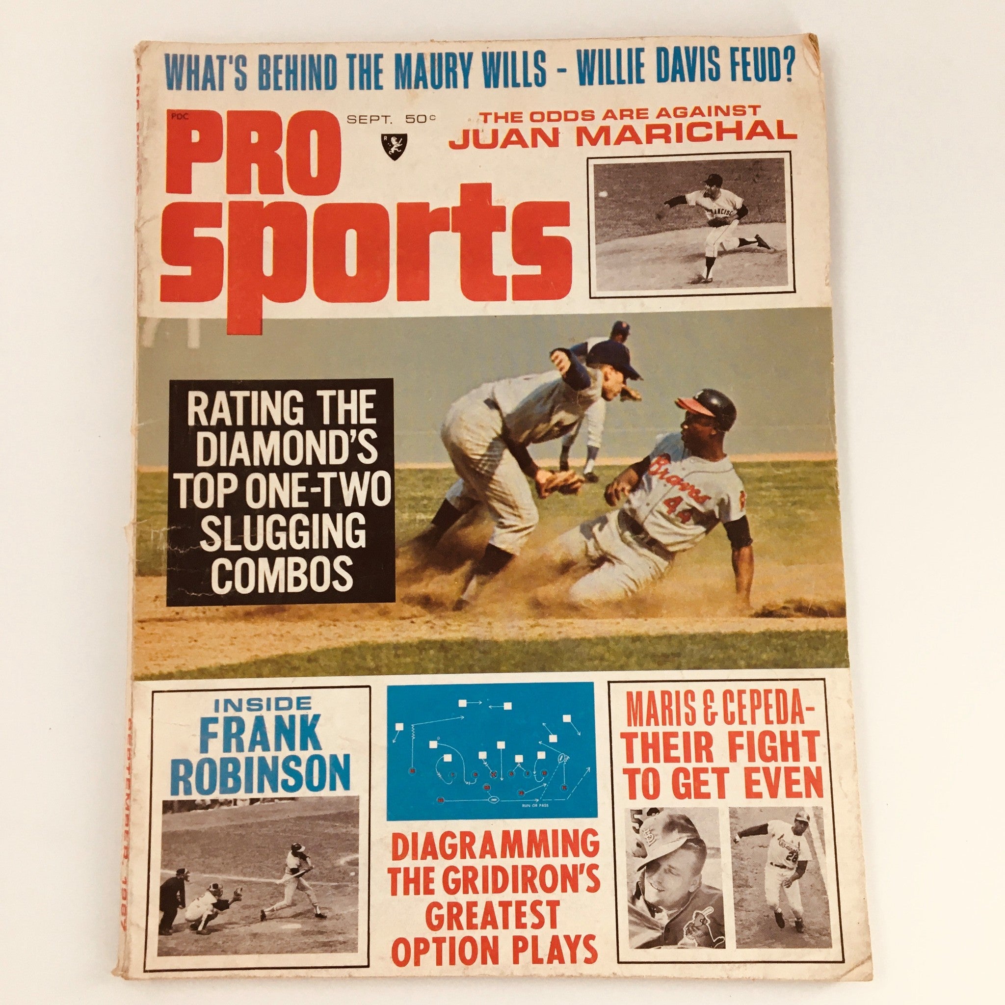 VTG Pro Sports Magazine September 1967 Juan Marichal Cover Feature, Newsstand