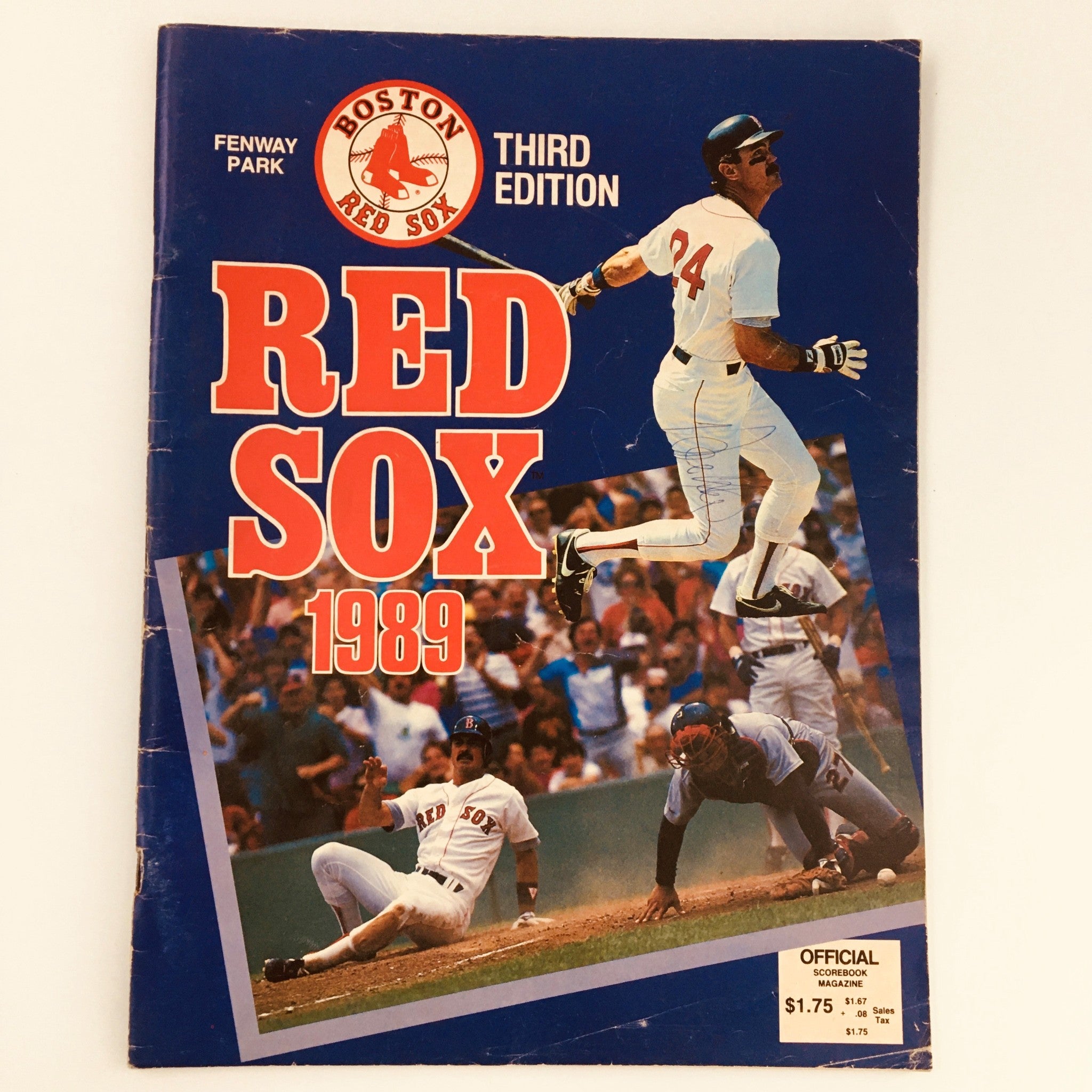 1989 Boston Red Sox Official Scorebook Magazine Dwight Evans Cover and Feature