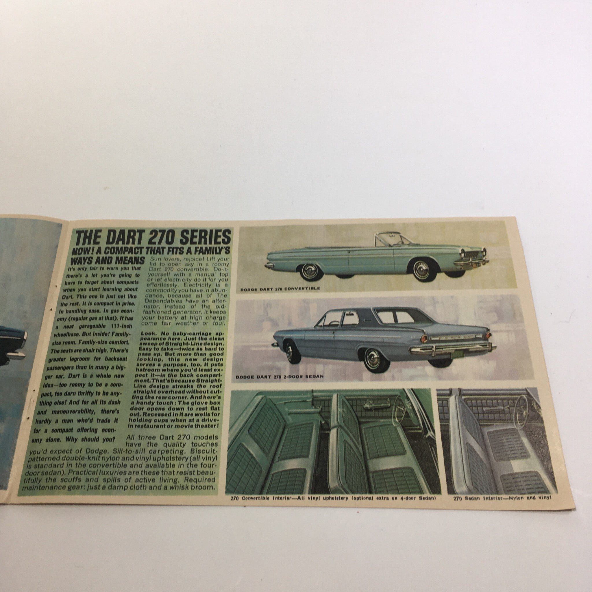 1983 Compact Dodge Dart 270 Series 2-Door Convertible Sedan Car Catalog Brochure