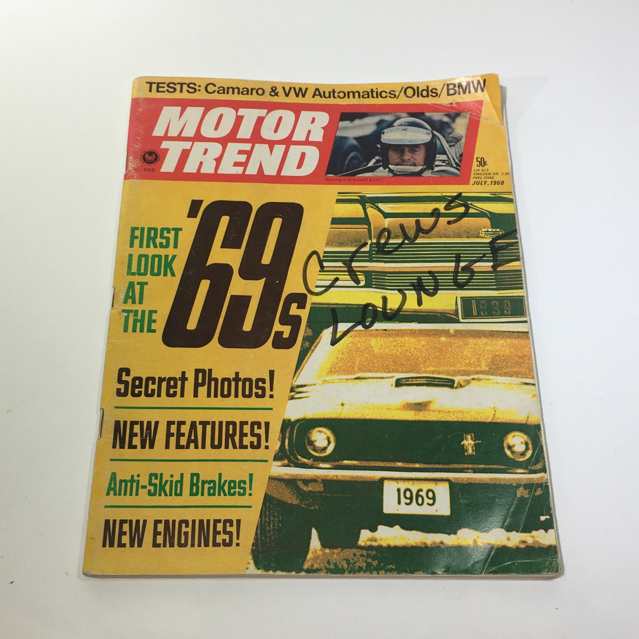 1969 Camaro & VW Automatics/Olds/BMW Turbo-Jet V-8 Engines Car Catalog Brochure