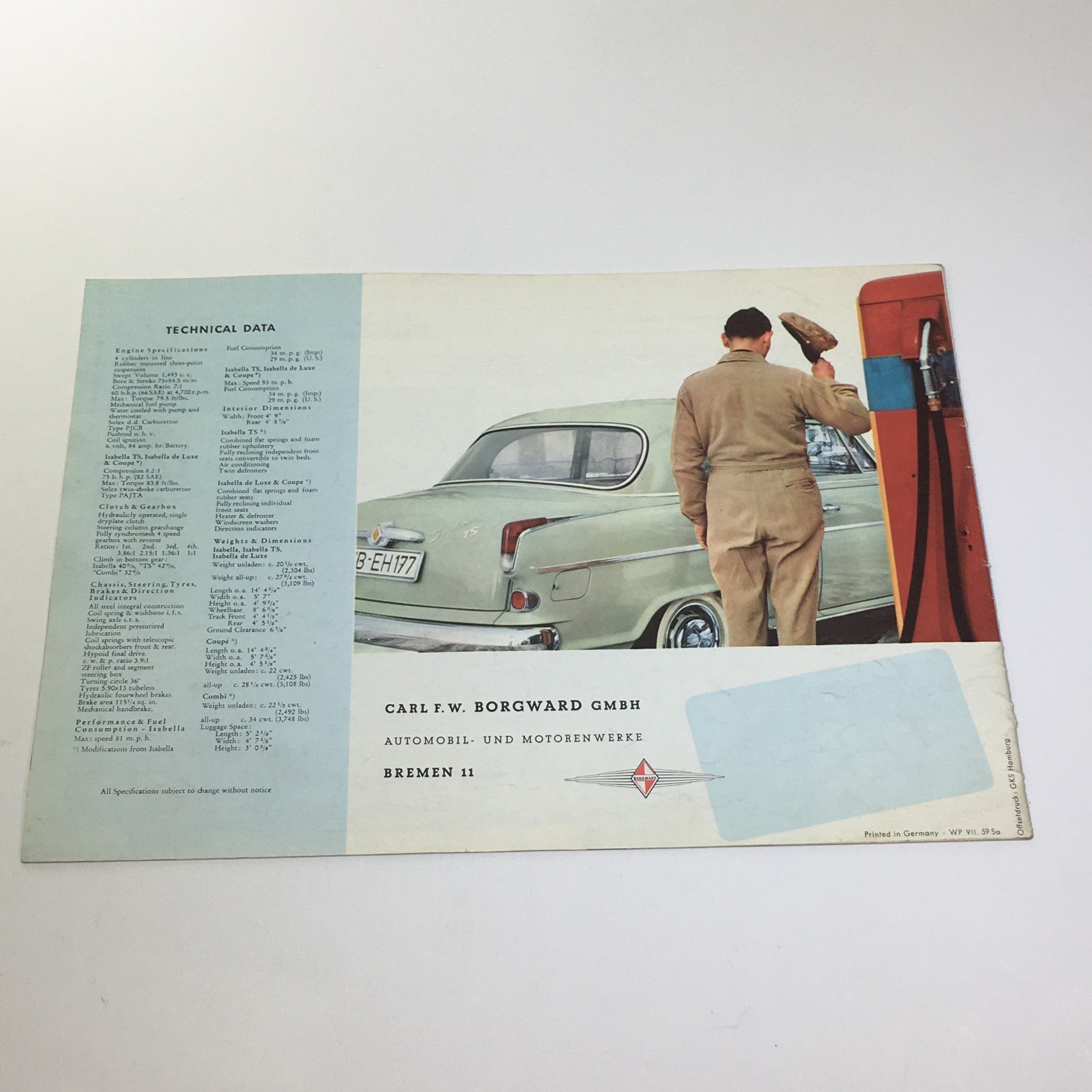 Isabella De Luxe - Touring-Sport - Coupe - Saloon 2-D Sedan Car Catalog Brochure