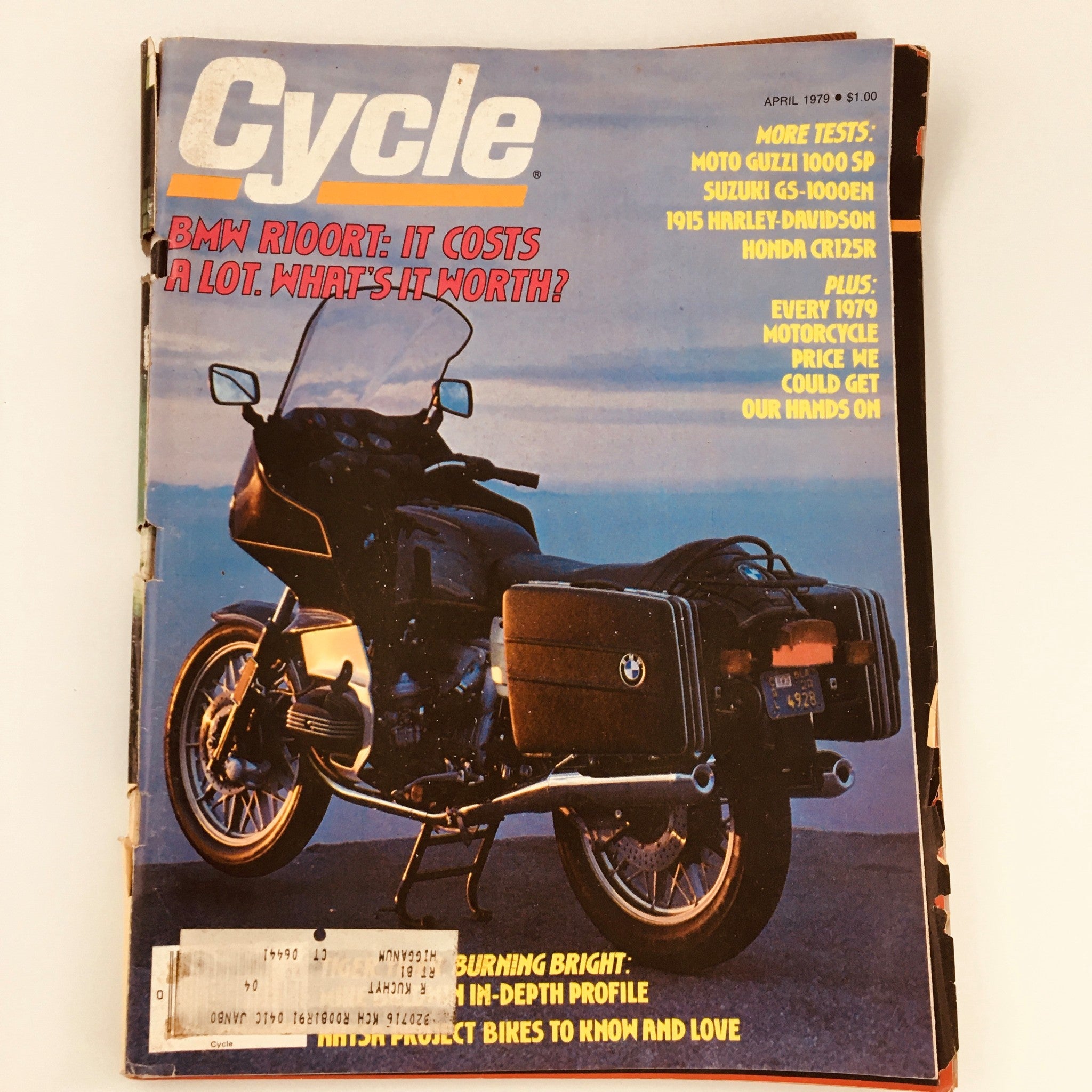 VTG Cycle Magazine April 1979 BMW R100RT Cover & Moto Guzzi 1000 SP Tests