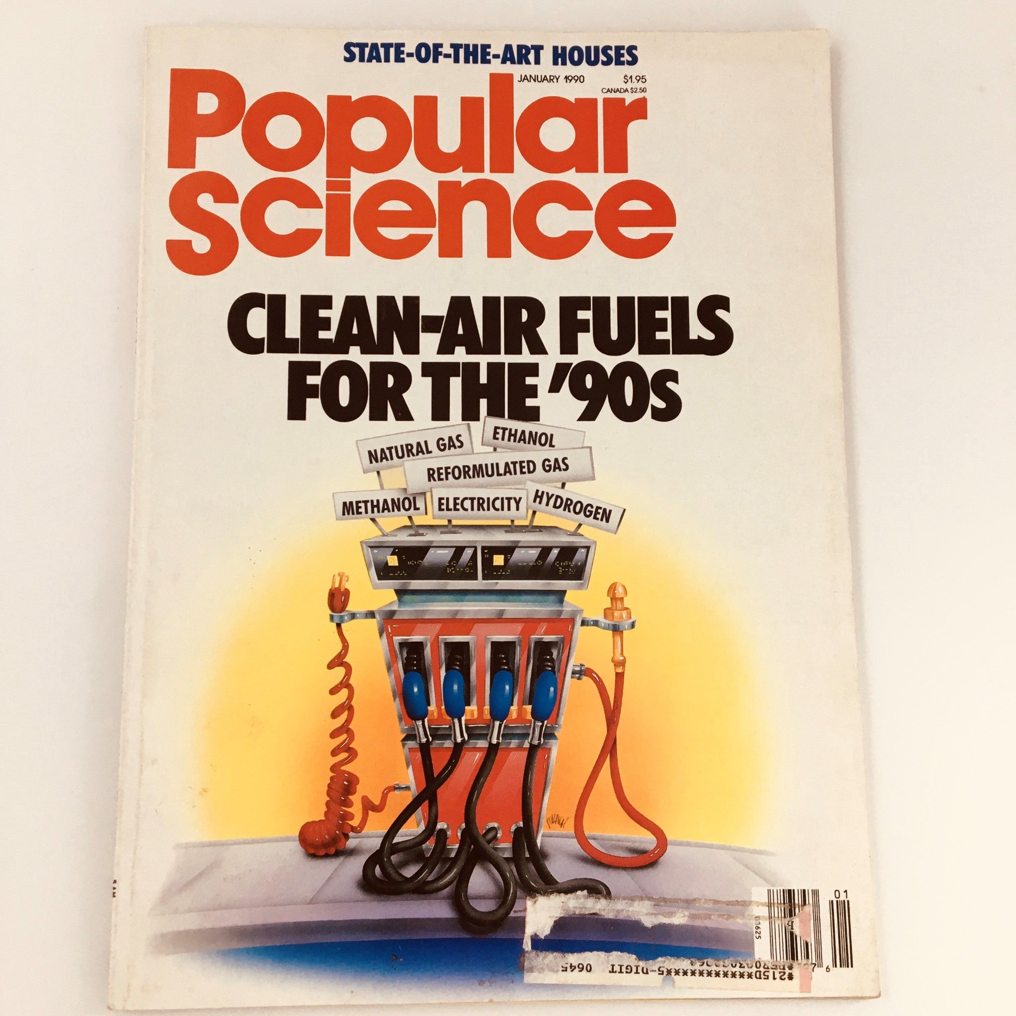 Popular Science Magazine January 1990 Clean-Air Fuels For The '90s Cover Feature