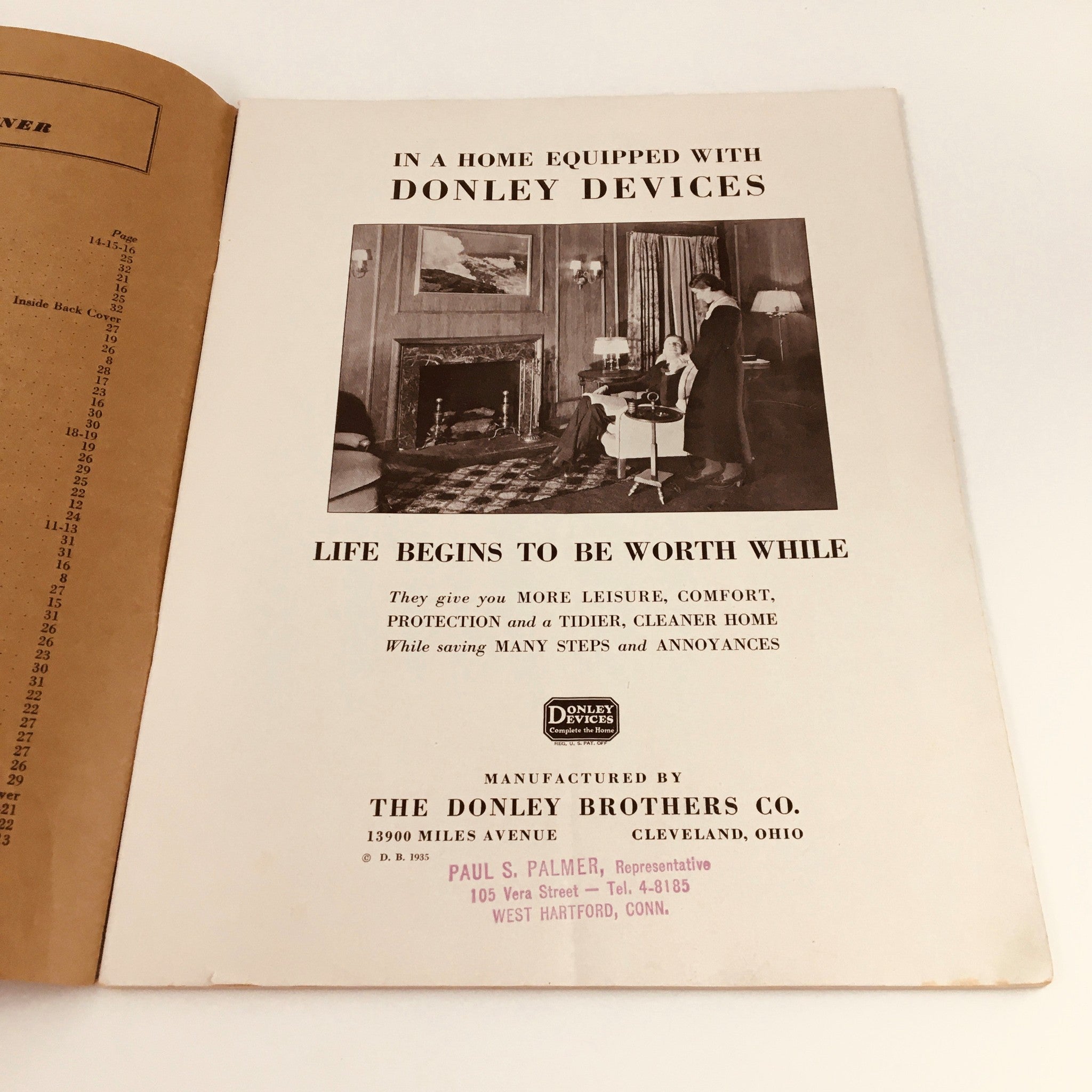 VTG The Donley Catalog October 1935 17th Edition The Home Owner and Builder