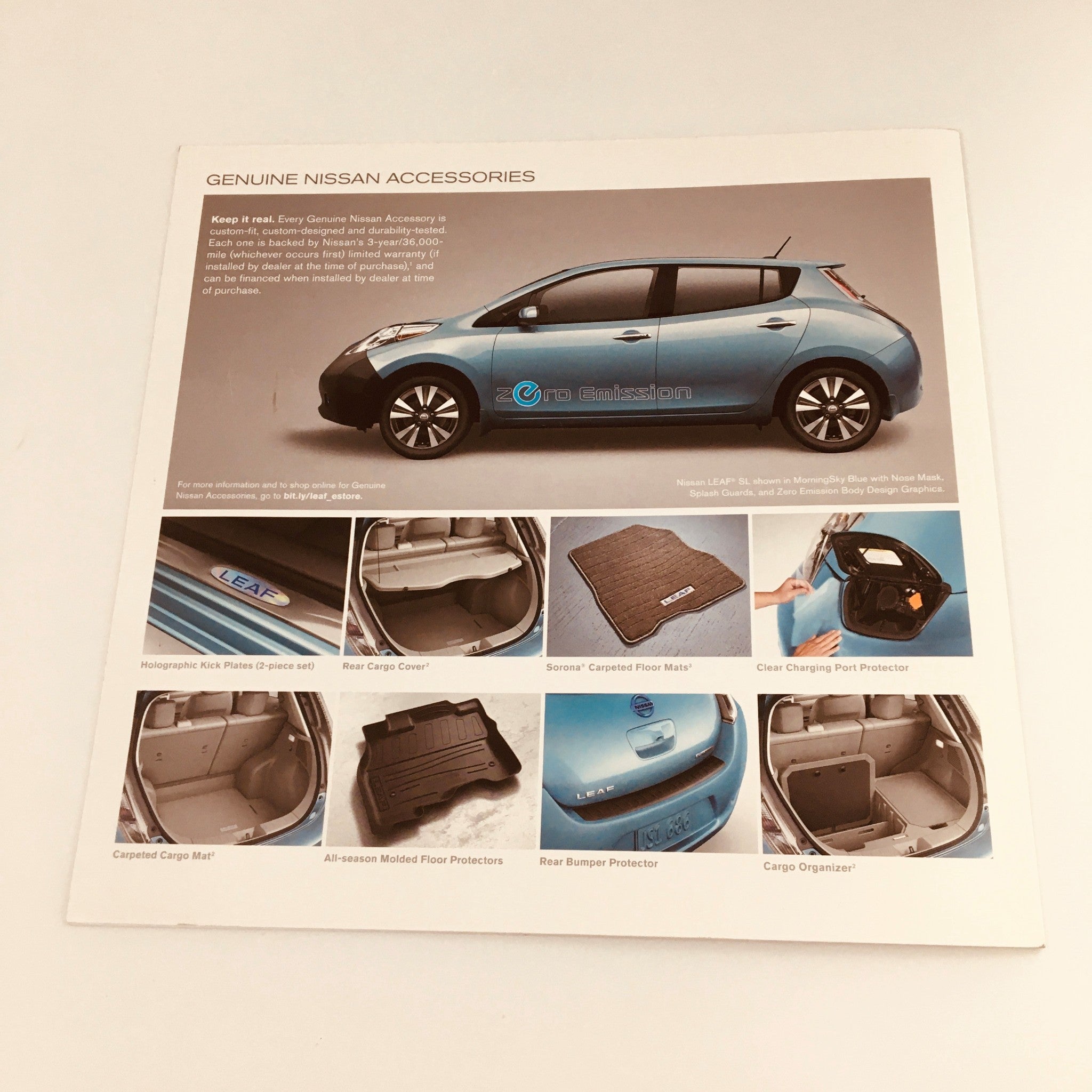 2015 Nissan Leaf and Genuine Nissan Accessories Car Brochure Catalog