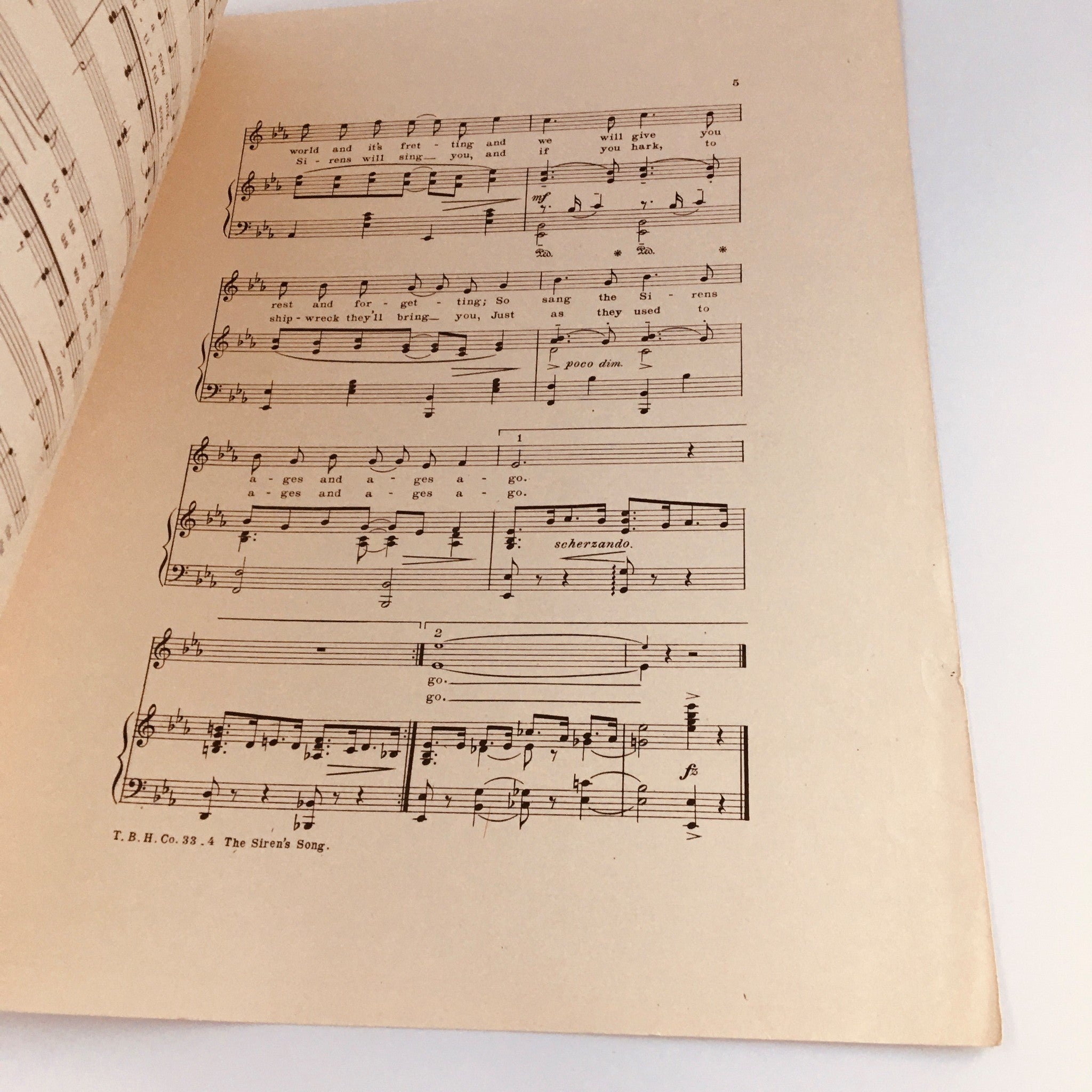 1917 The Siren's Song Leaving It To Jane by Jerome Kern Music Sheet