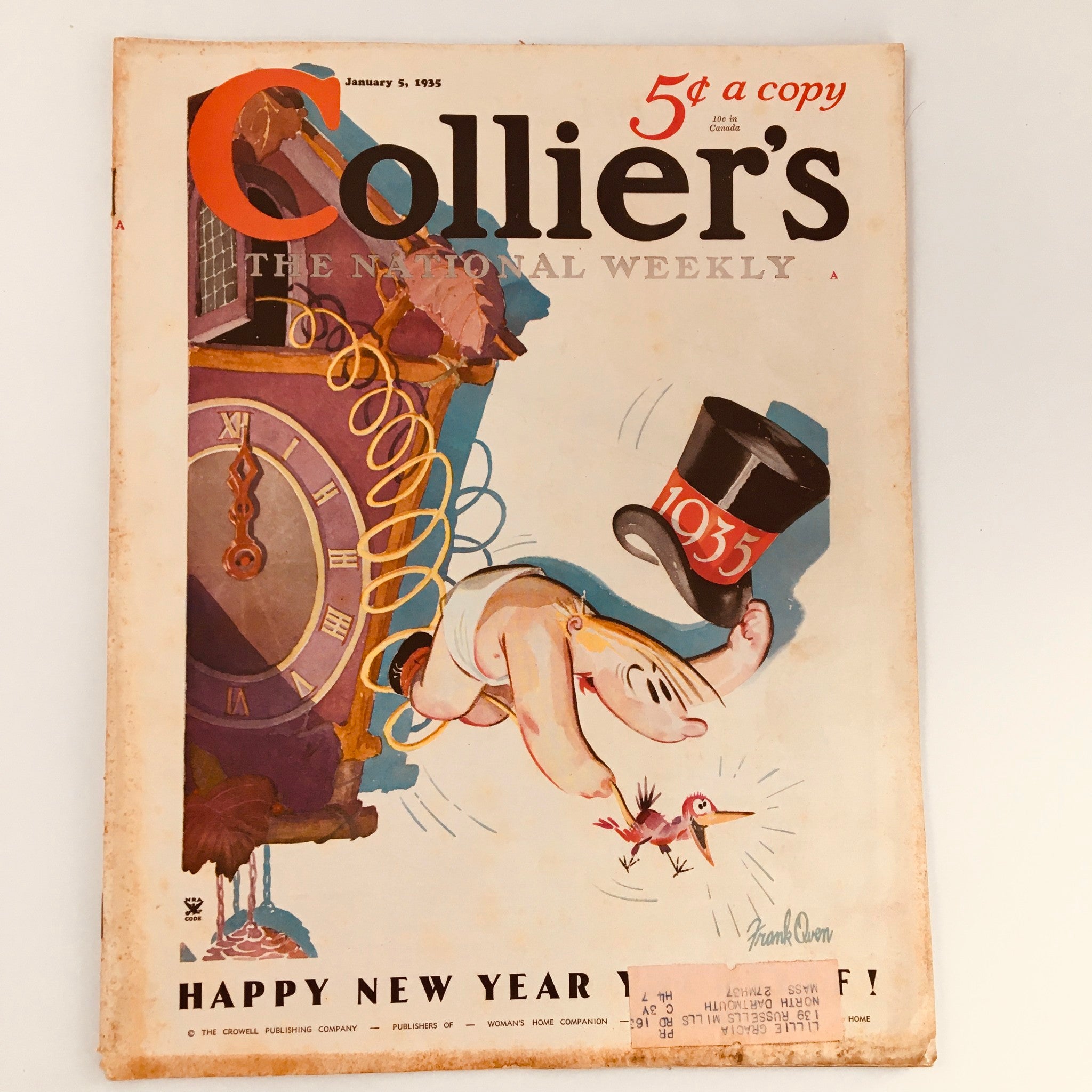 VTG Collier's Magazine January 5 1935 Happy New Year Yourself A New Year Edition