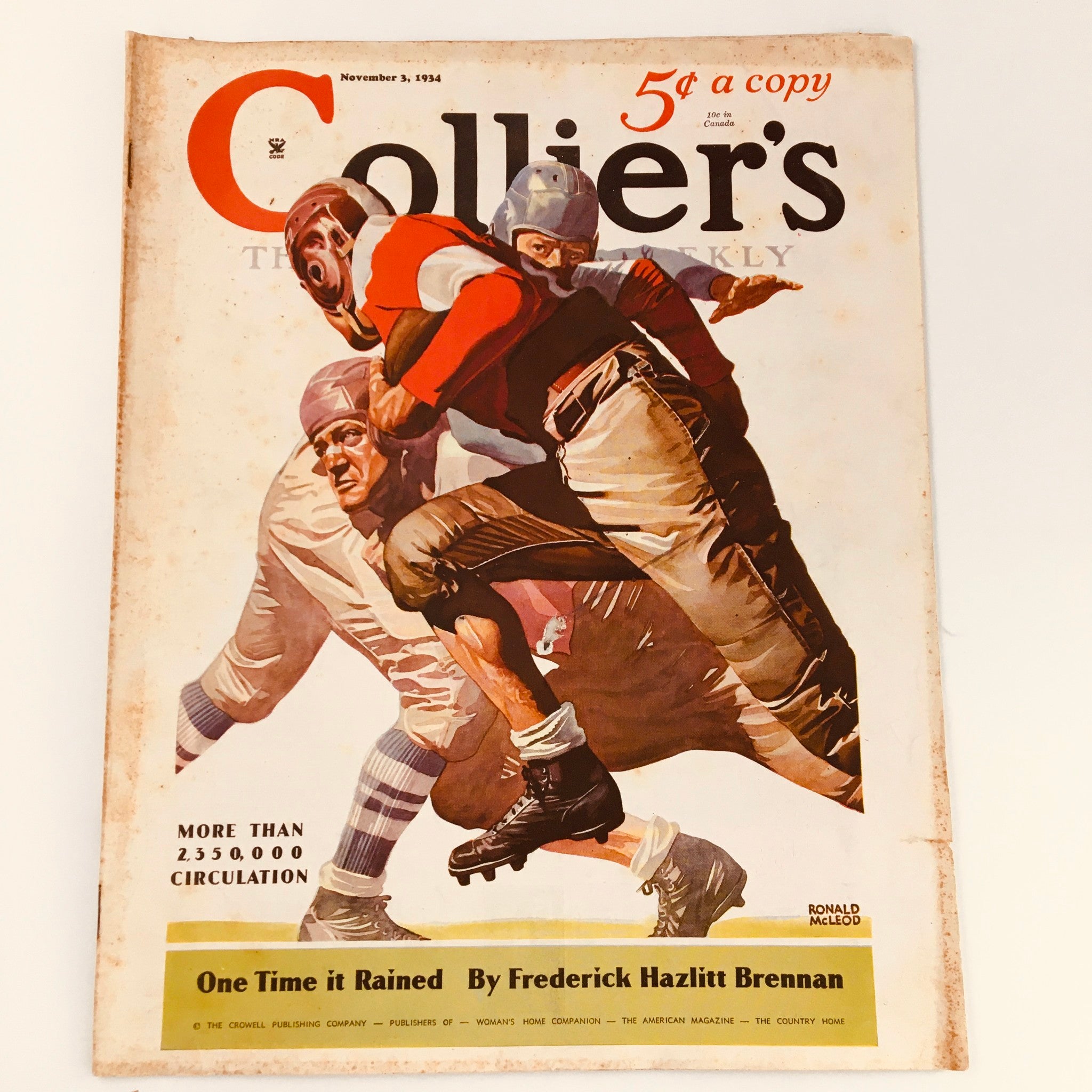 VTG Collier's Magazine November 3 1934 One Time It Rained Frederick H. Brennan