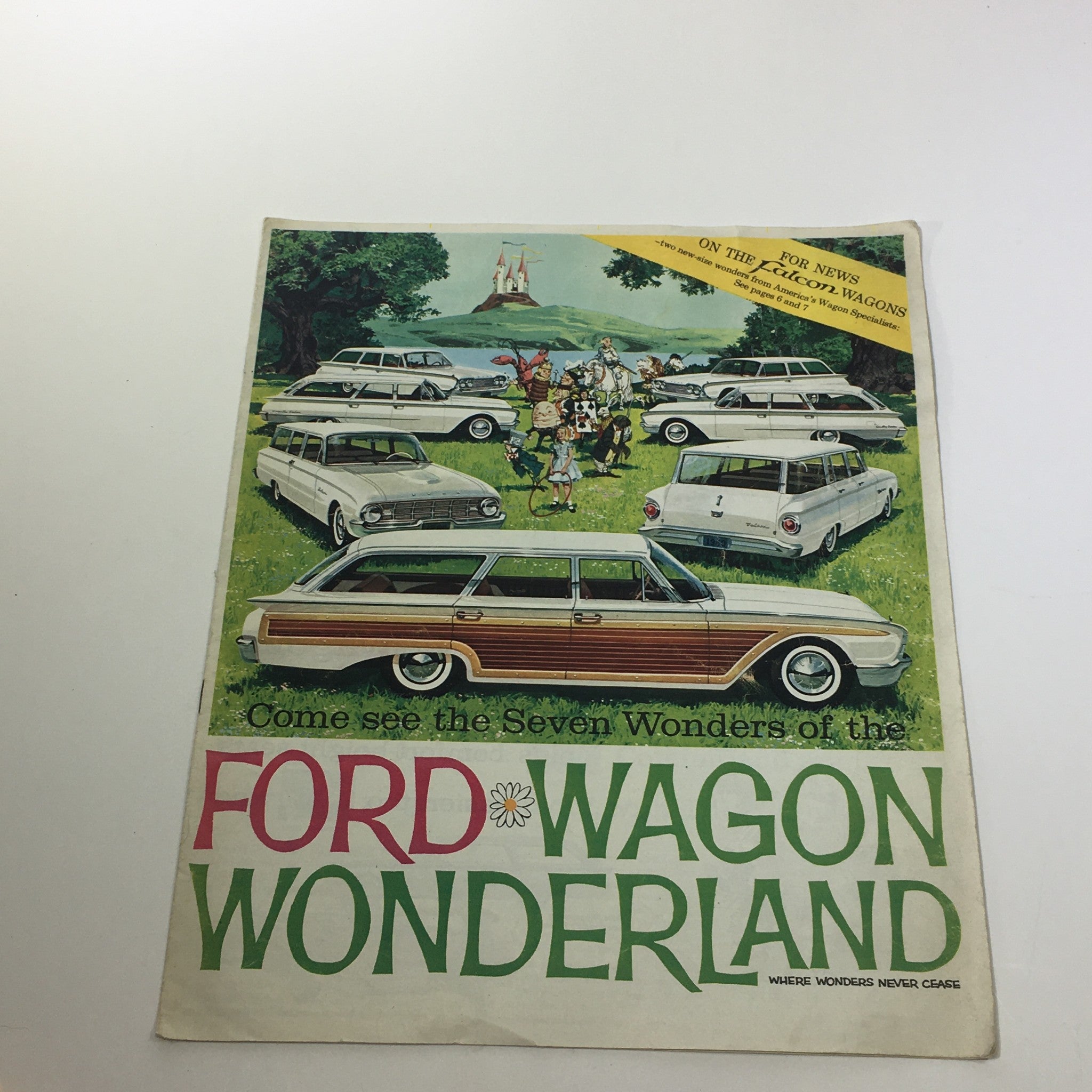 Ford Wagon Wonderland 4-Door 9-Passenger Country Sedan V-8 Engine Car Brochure