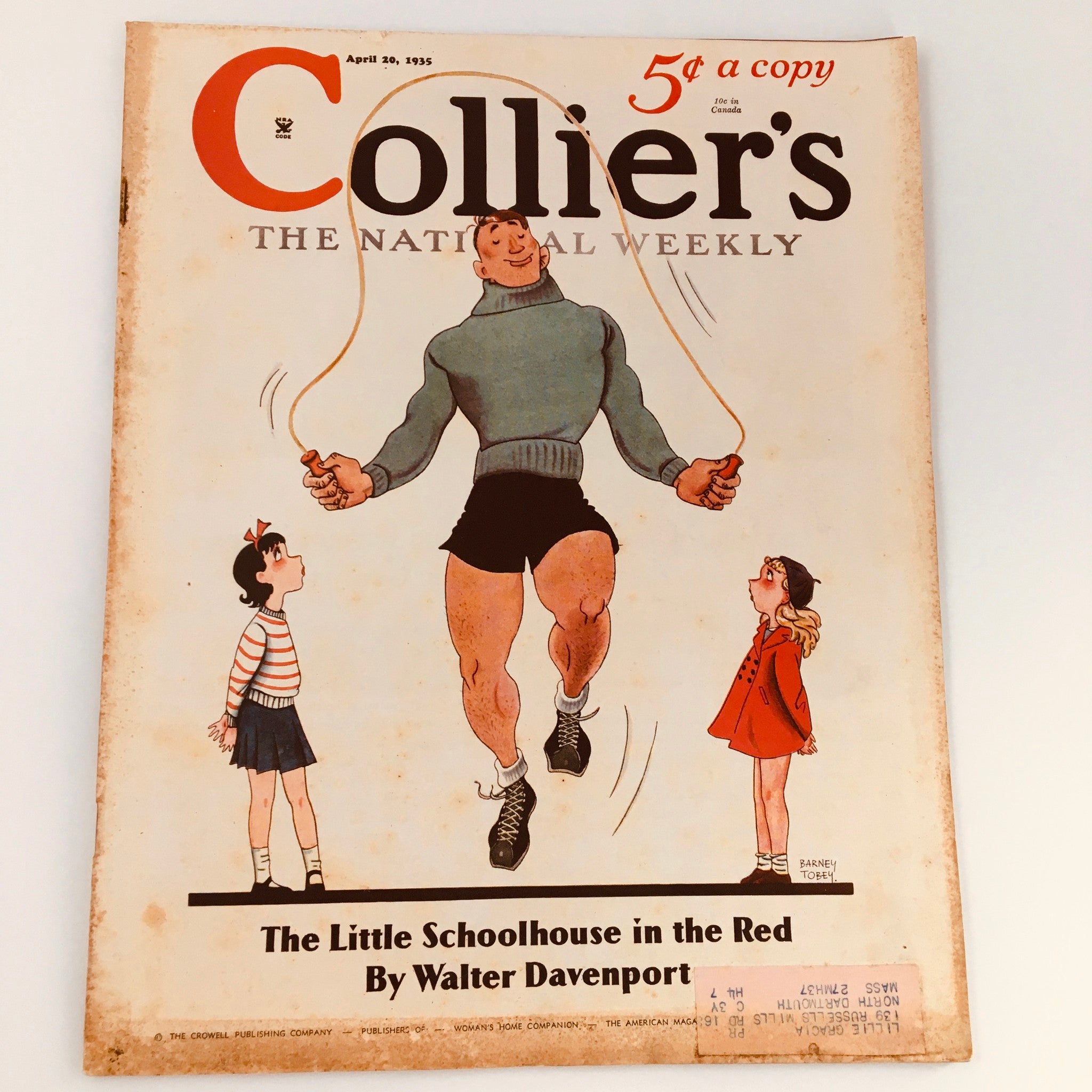 VTG Collier's Magazine April 20 1935 The Little Schoolhouse by Walter Davenport