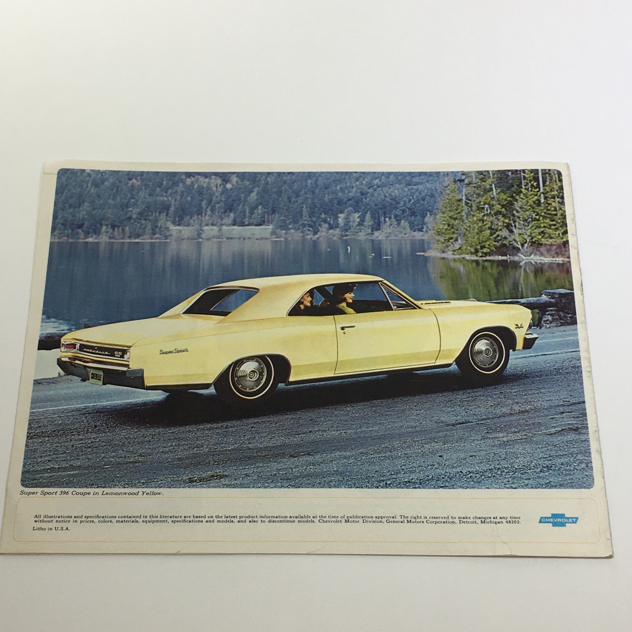 1966 Chevrolet Chevelle Sport 396 Coupe Car Sale Brochure