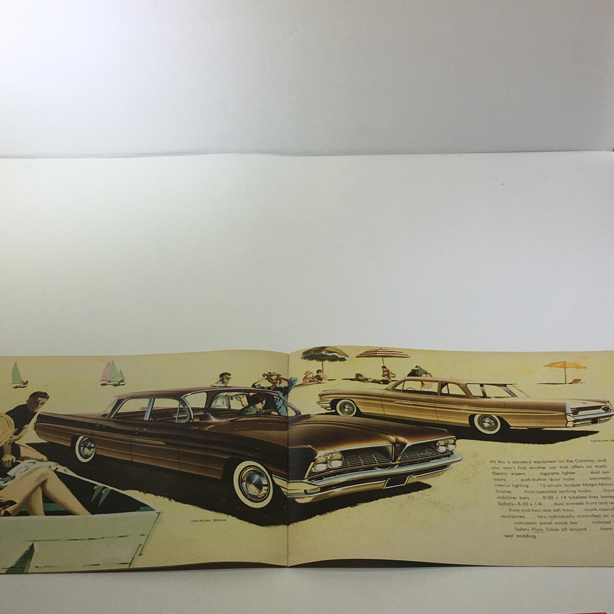 1961 Pontiac Catalina 4-Door Sedan Safety Plate Glass Car Sale Brochure