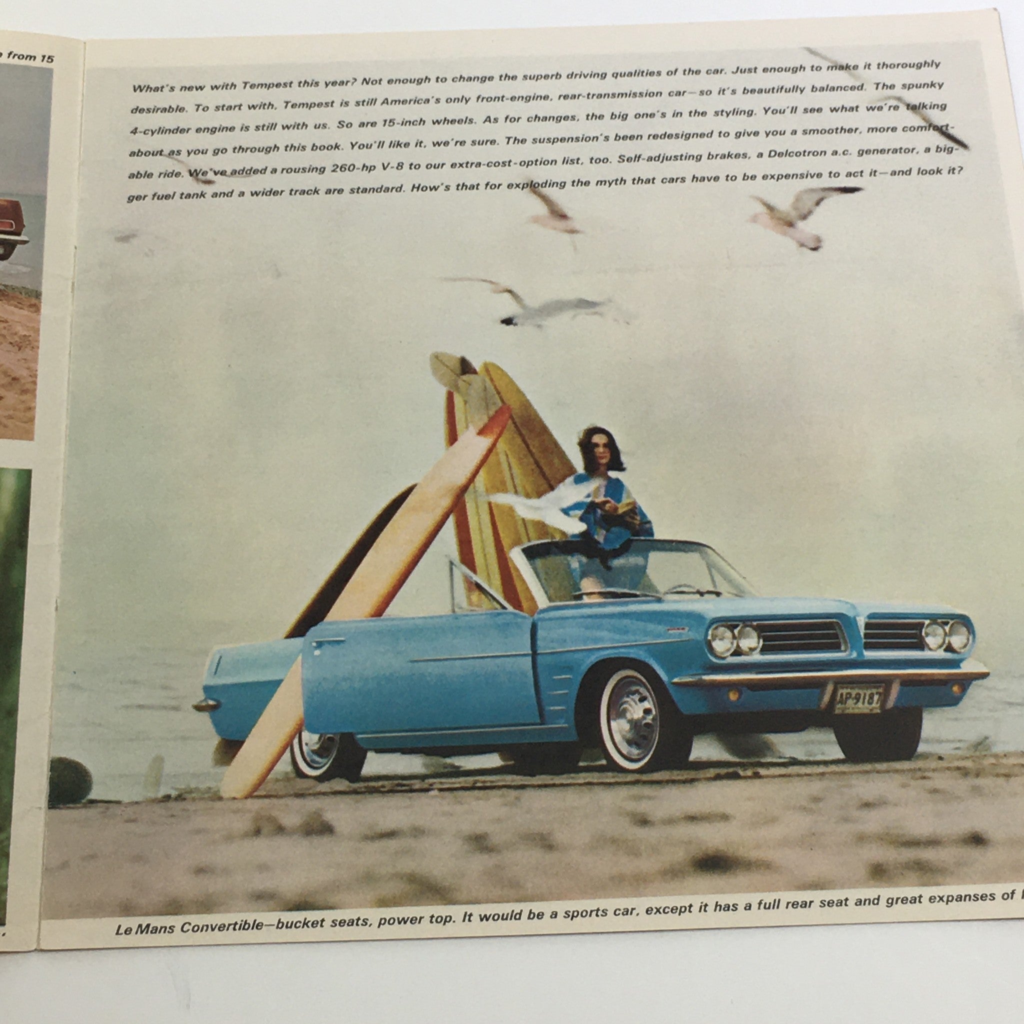 1963 Pontiac Tempest Le Mans Convertible 2-Door Sedan Car Sale Brochure