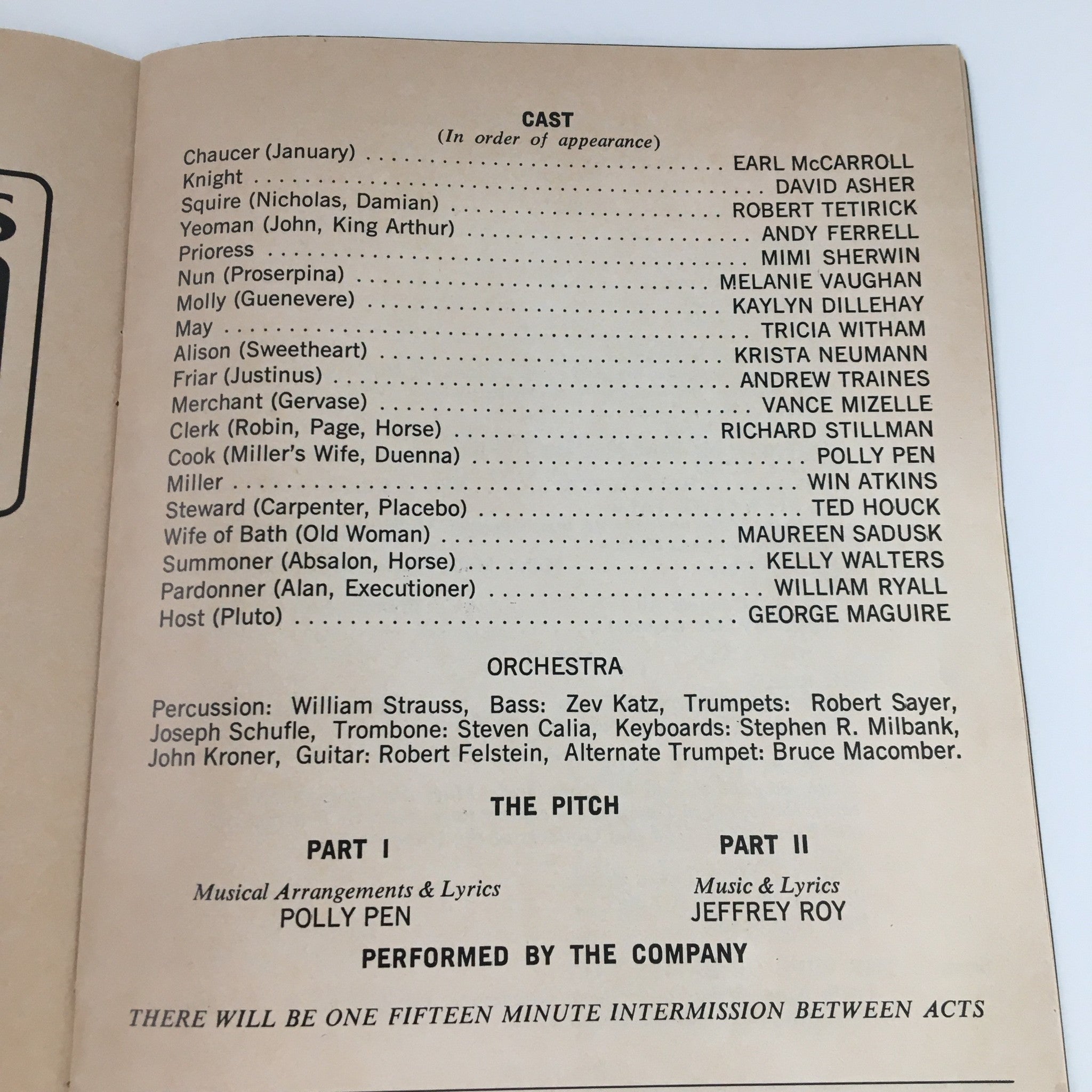 1979 Showbill Equity Library Theatre Canterbury Tales Earl McCarroll David Asher