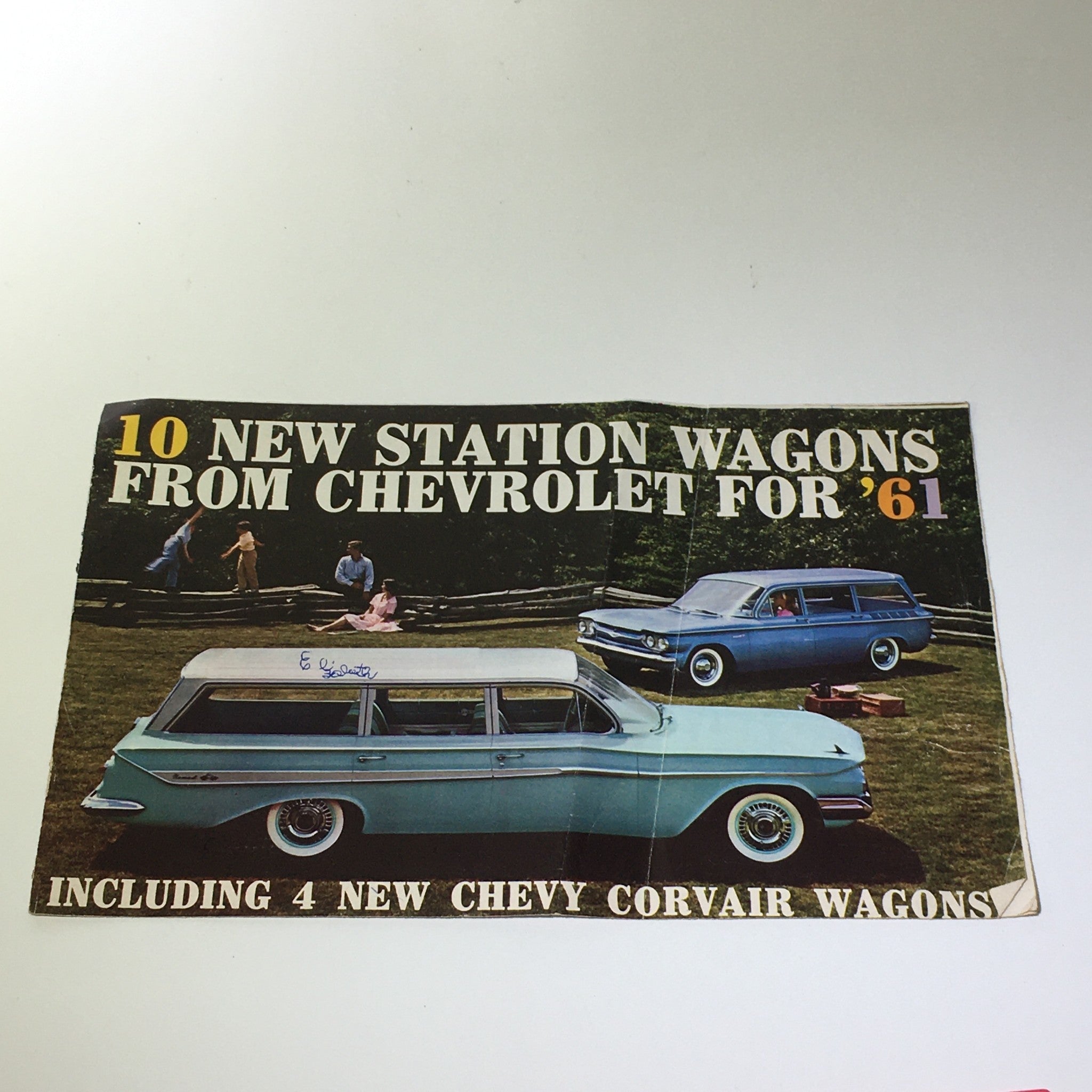 1961 10 New Station Wagons for Chevrolet 4 Chevy Corvair Wagons Catalog Brochure