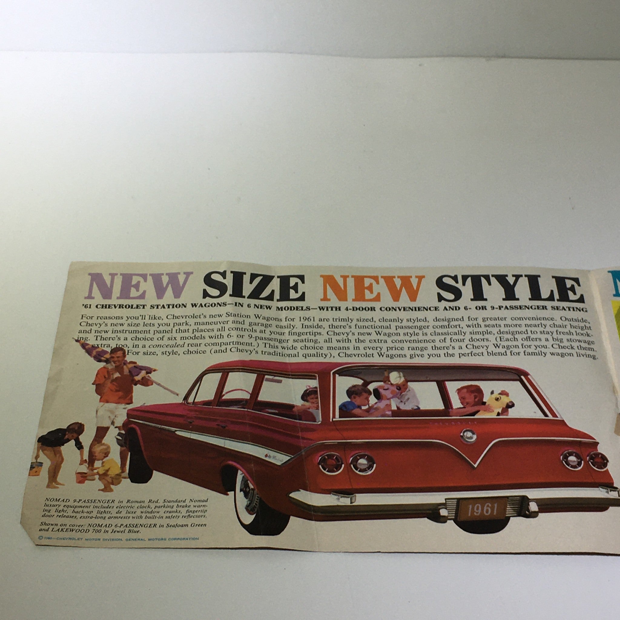 1961 10 New Station Wagons for Chevrolet 4 Chevy Corvair Wagons Catalog Brochure