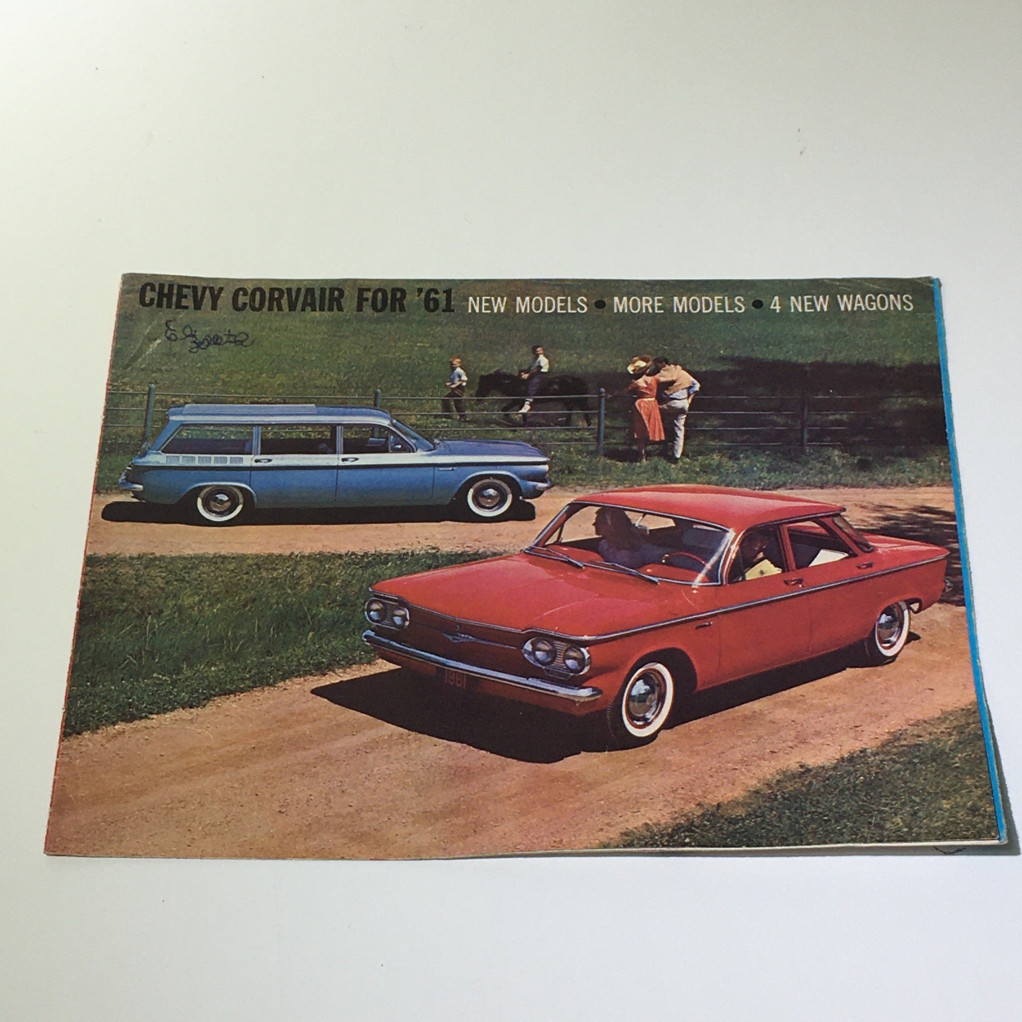 1961 Chevy Corvair 500 4-Door Sedans 4-Speed Powerglide Car Catalog Brochure