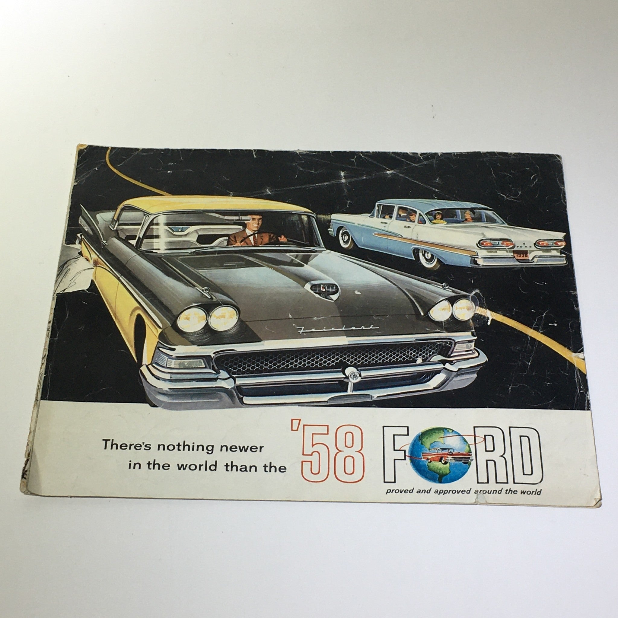 1958 Ford Thunderbird & Skyliner Wagon Series V-8 Engine Car Catalog Brochure