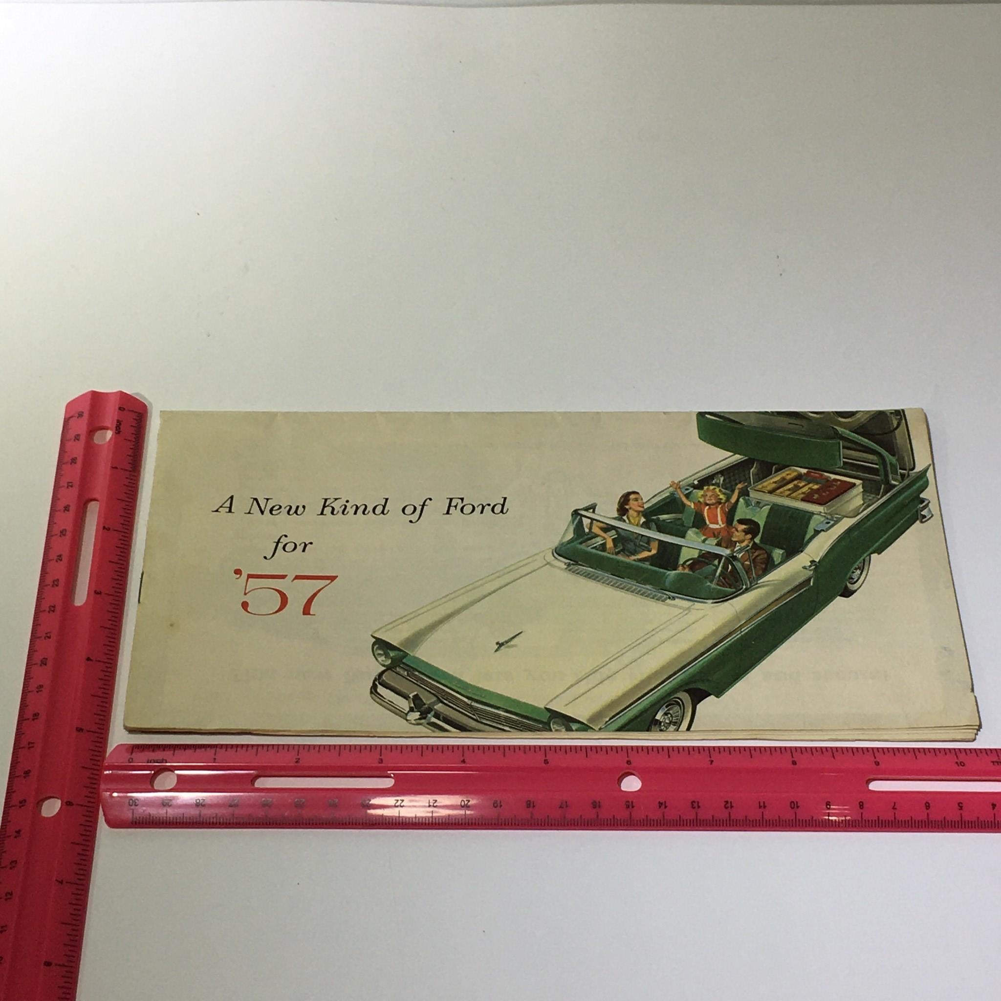 1957 Ford Skyliner Hide-Away Hardtop 4-Way Power Front Seat Car Catalog Brochure