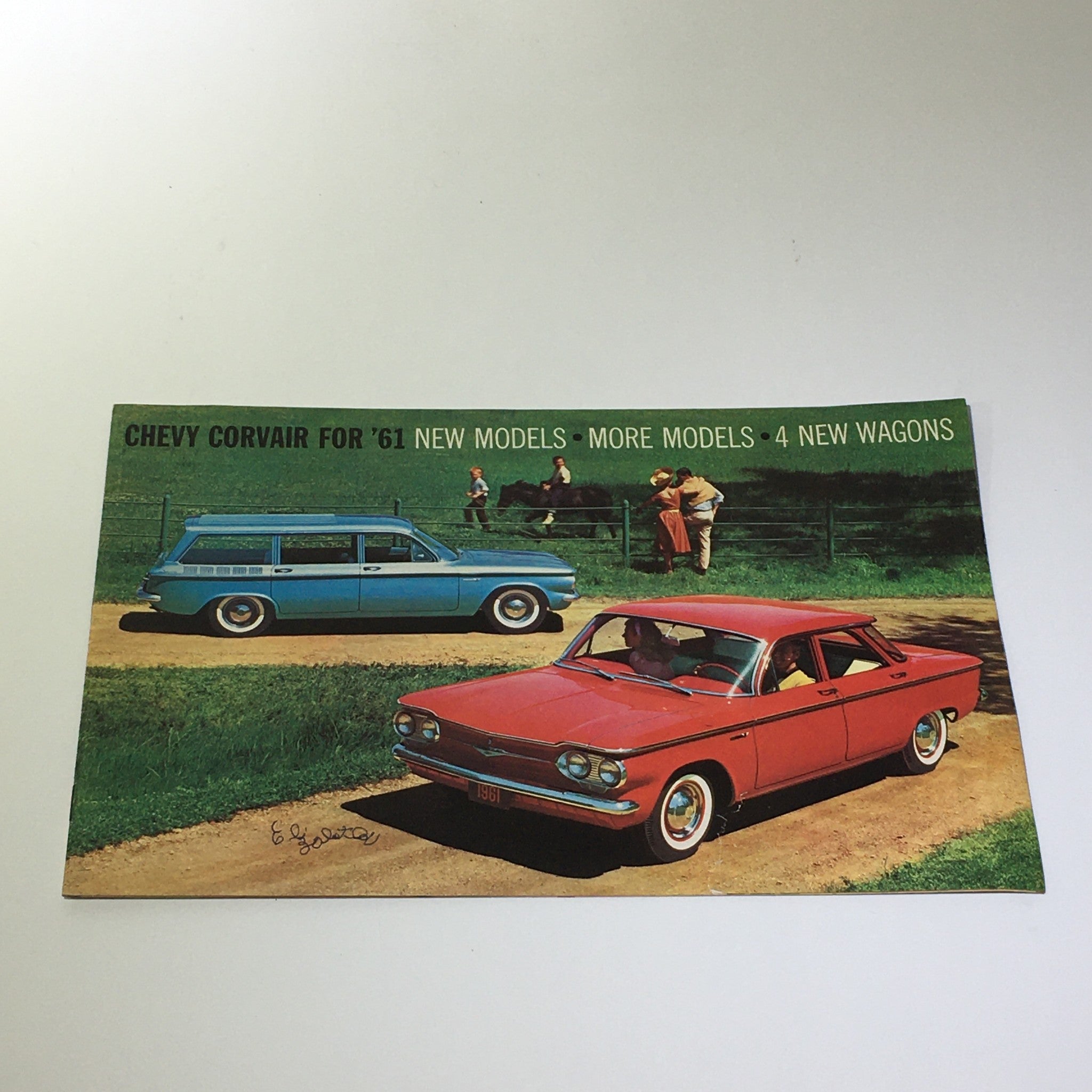 1961 Chevy Corvair 4 New Wagons Lakewood 700 4-Door Station Wagon Car Catalog