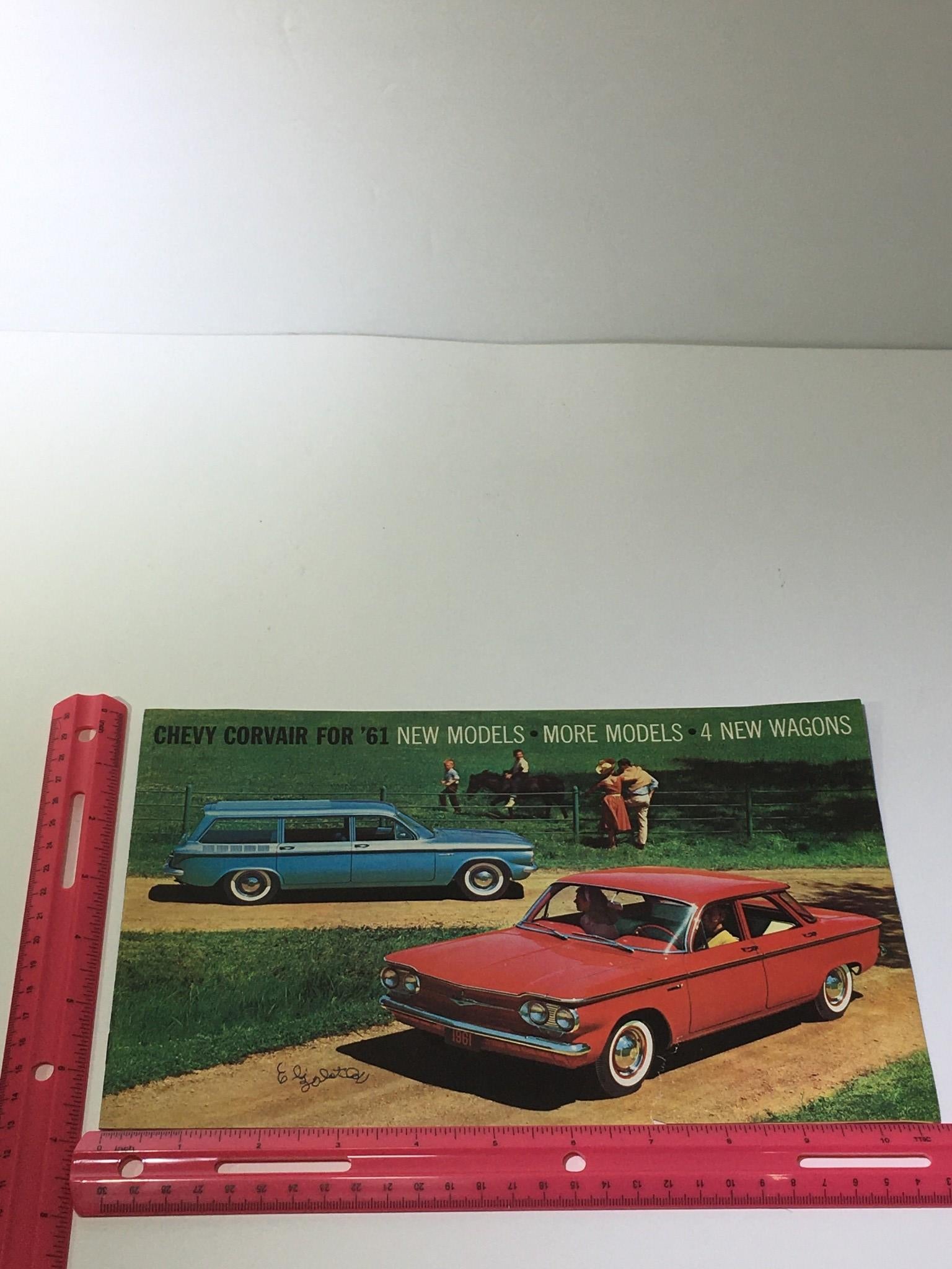 1961 Chevy Corvair 4 New Wagons Lakewood 700 4-Door Station Wagon Car Catalog