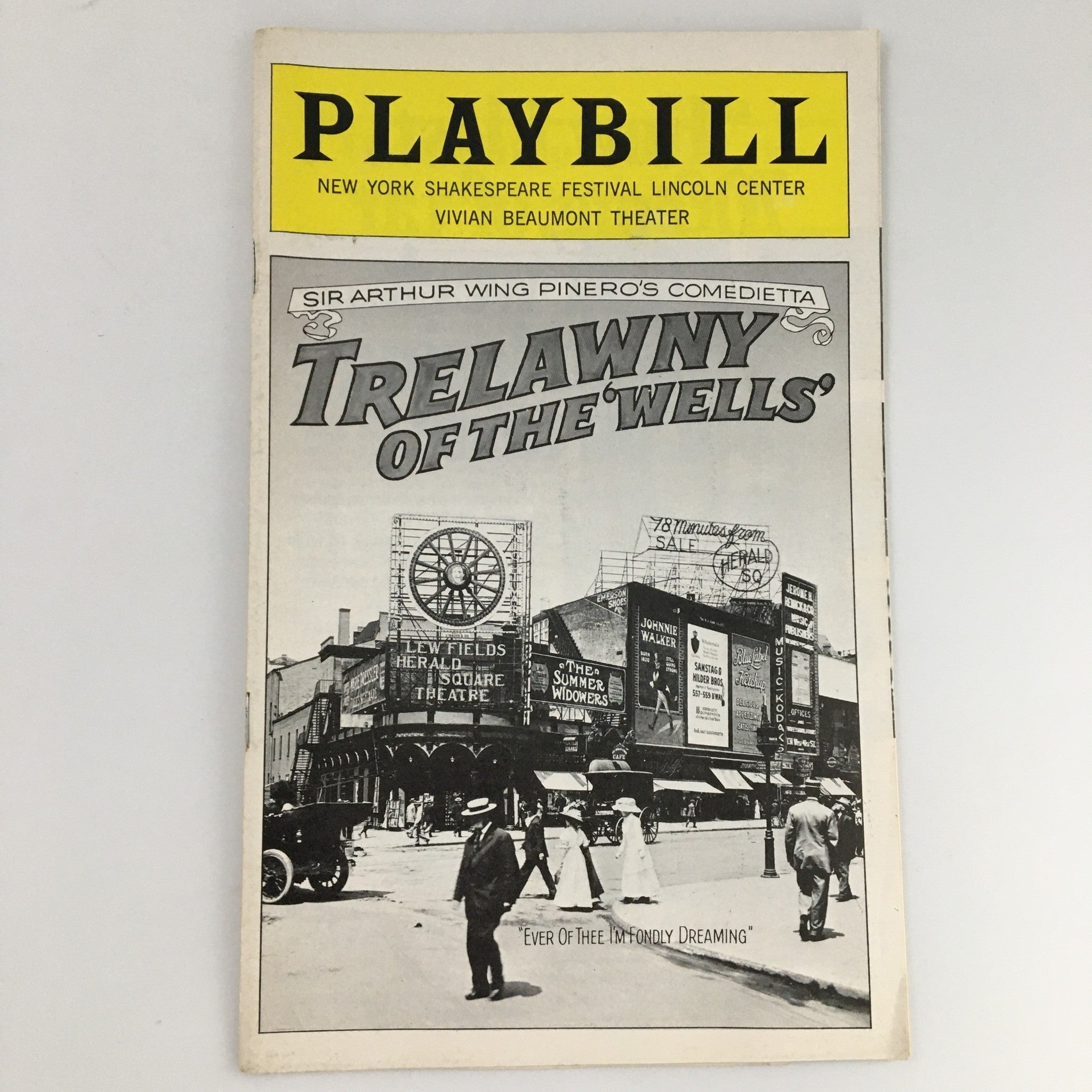 1975 Playbill Vivian Beaumont Theater Trelawny Of The Wells Walter Abel