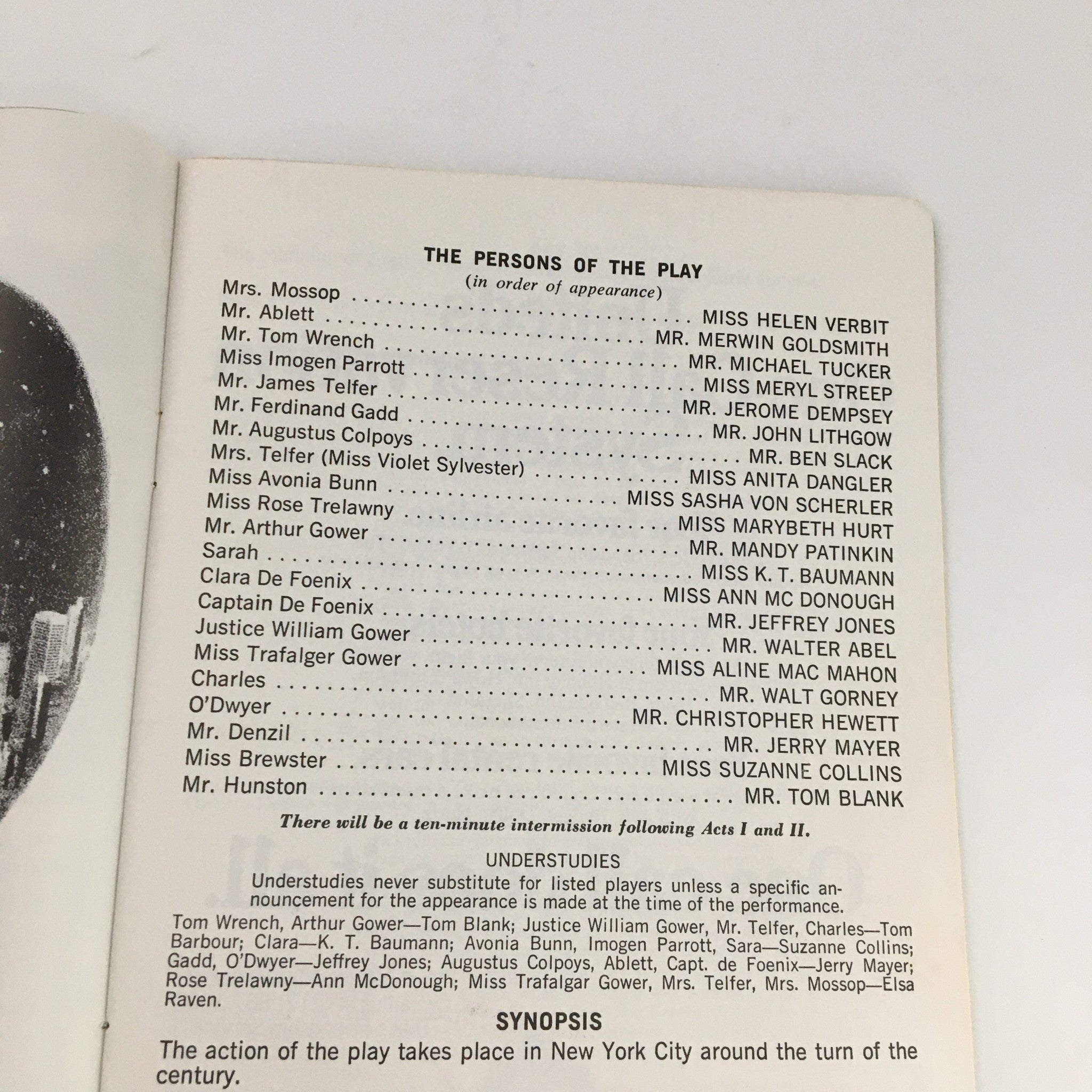 1975 Playbill Vivian Beaumont Theater Trelawny Of The Wells Walter Abel