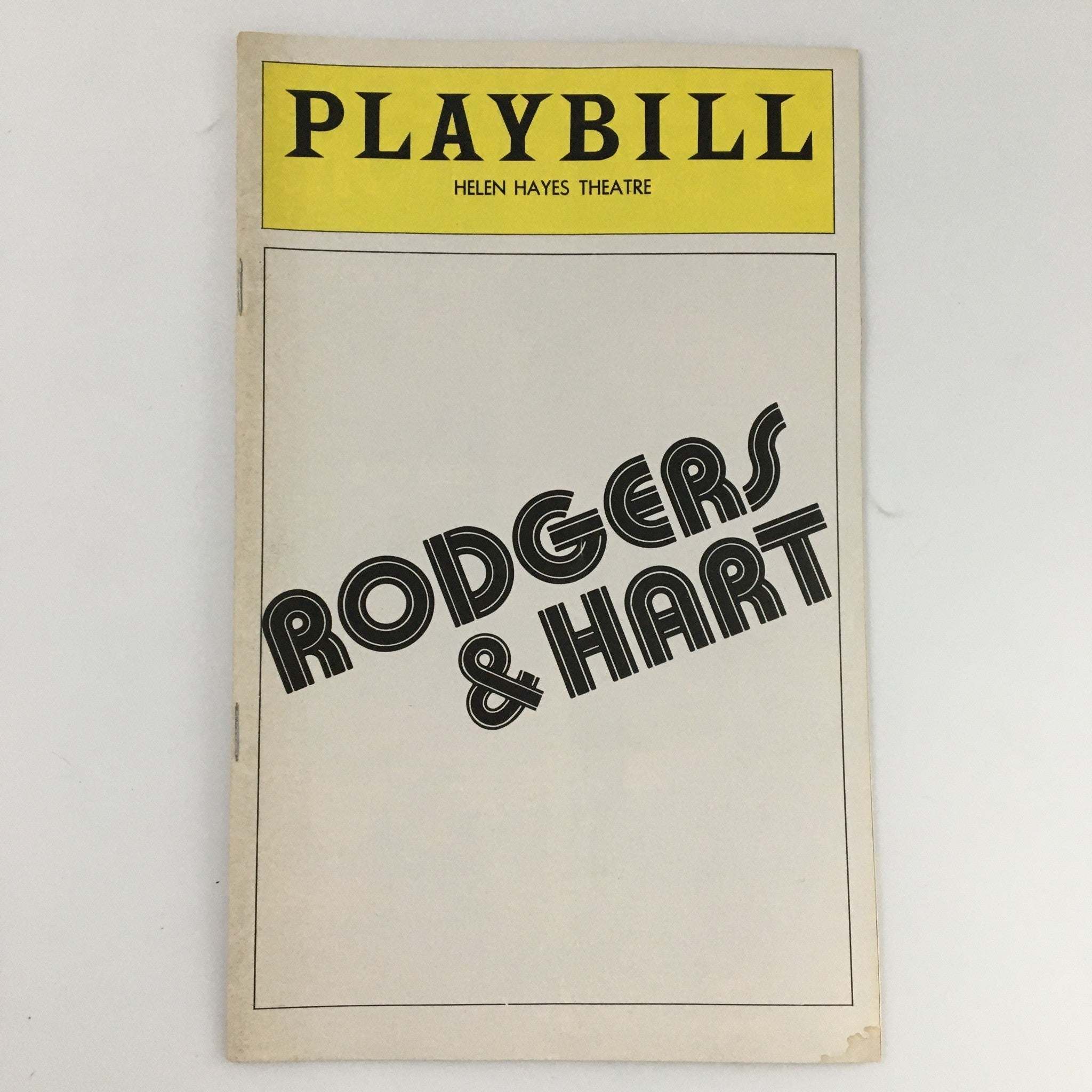 1975 Playbill Helen Hayes Theatre Rodgers and Hart Barbara Andres, Wayne Bryan