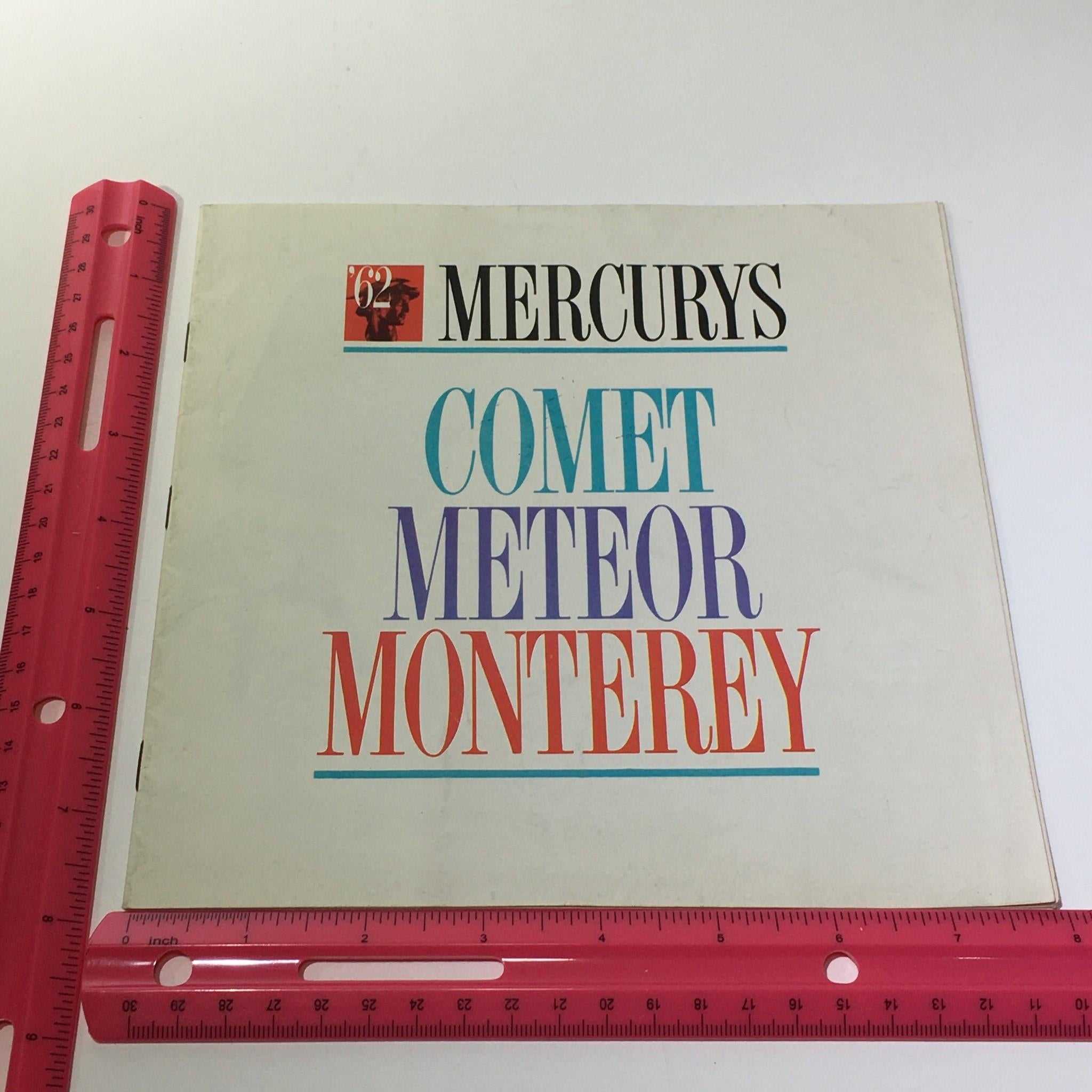 1962 Mercurys' Comet Meteor Monterey V-8 Engine 2-Barrel Carburetor Car Catalog