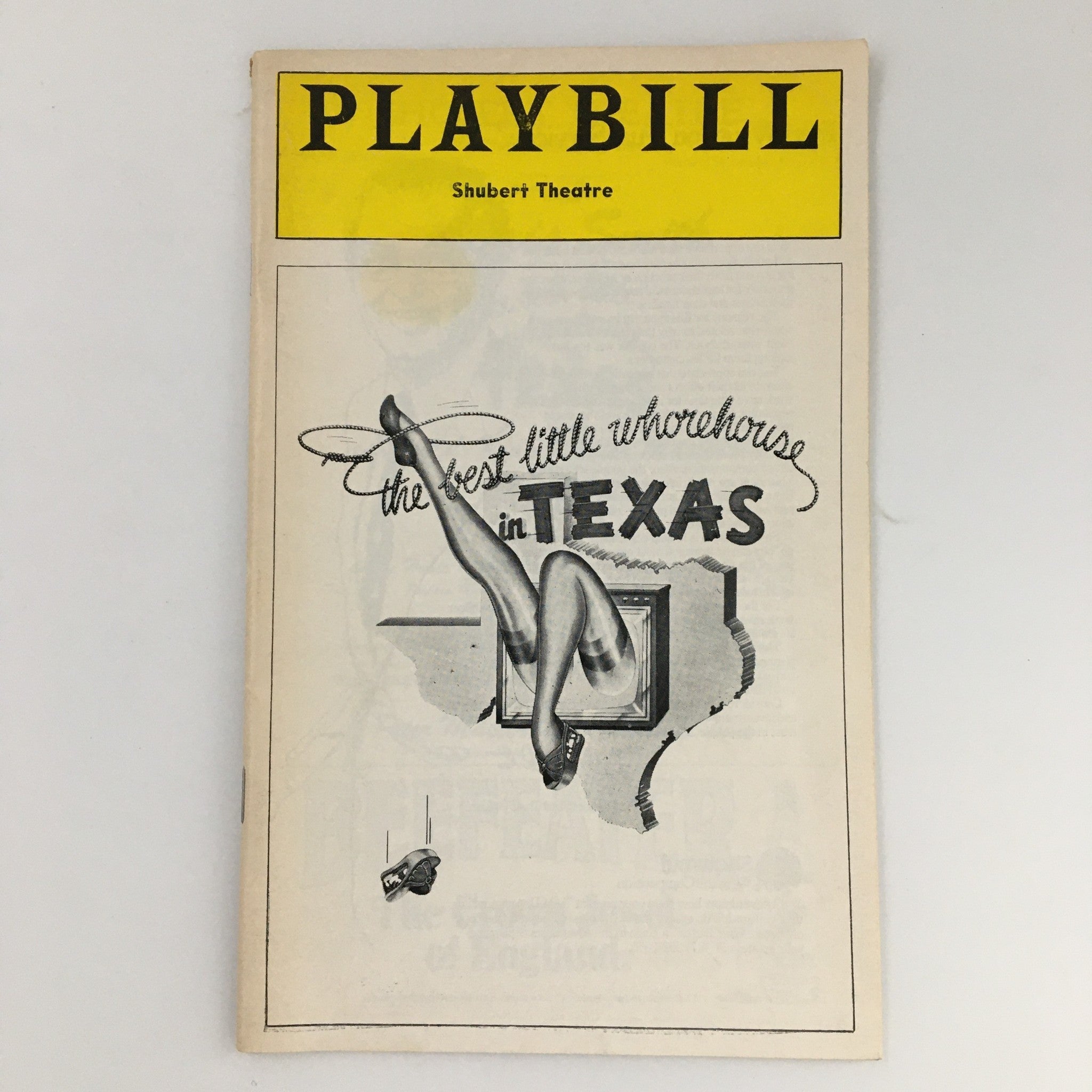 1978 Playbill Shubert Theatre The Best Little Whorehouse in Texas Larry L. King