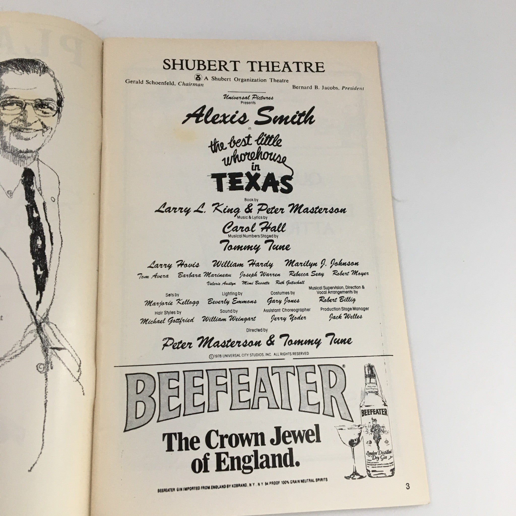 1978 Playbill Shubert Theatre The Best Little Whorehouse in Texas Larry L. King