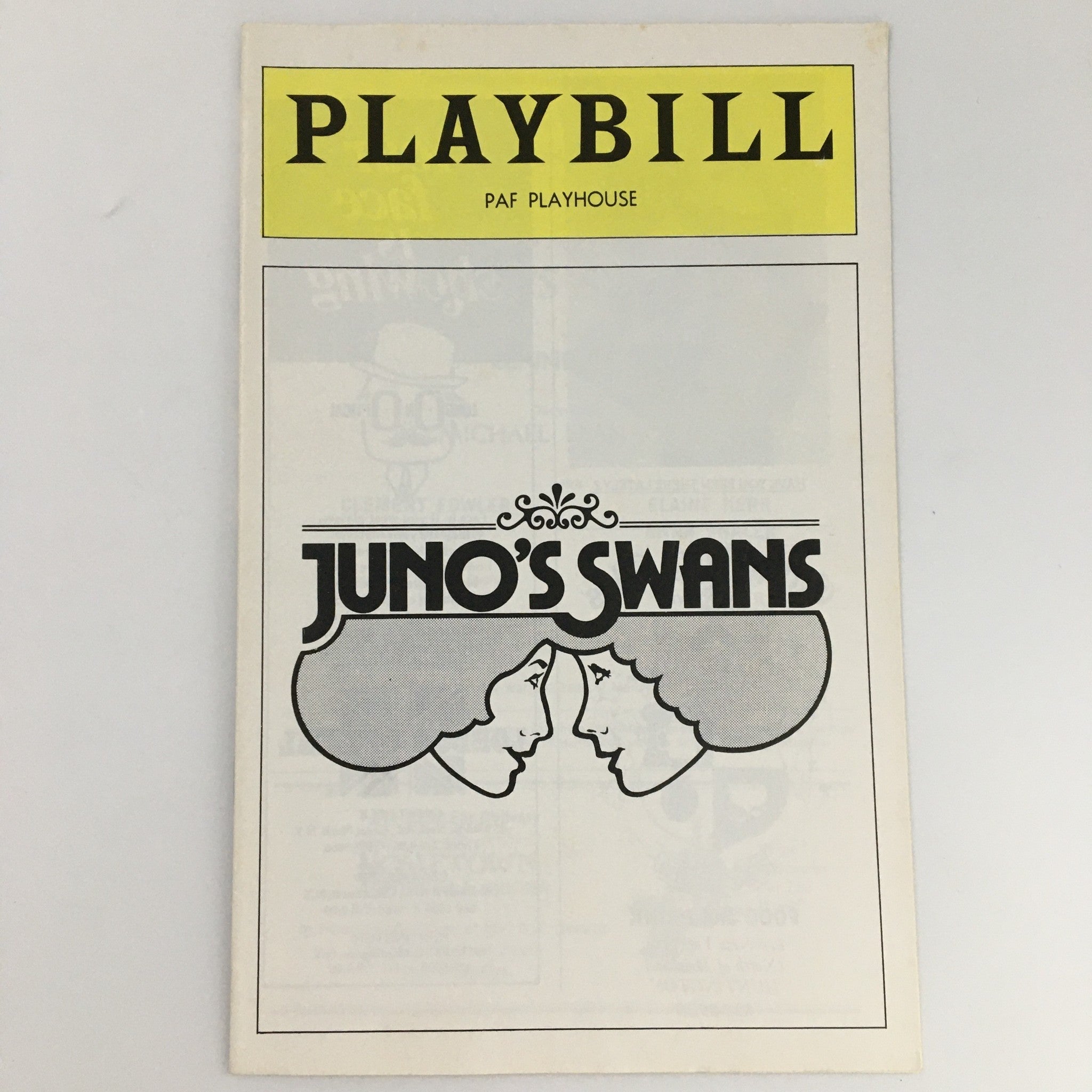 1978 Playbill PAF Playhouse Juno's Swans Clement Fowler Elaine Kerr Tom Mason