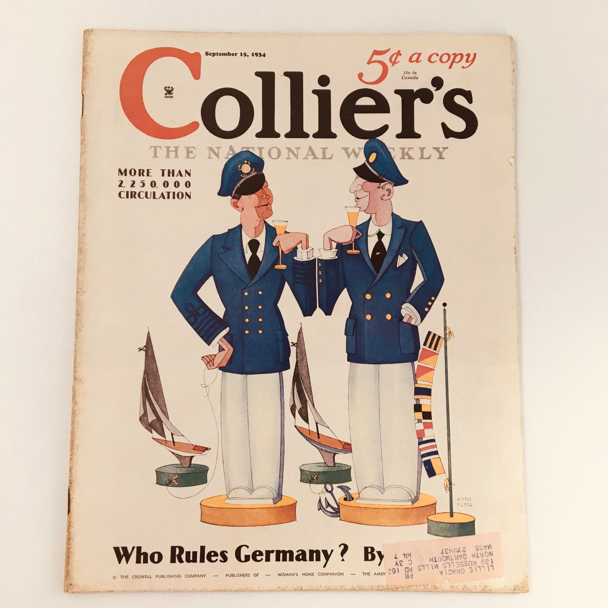 VTG Collier's Magazine September 15 1934 Who Rules Germany Story by T.R. Ybarra