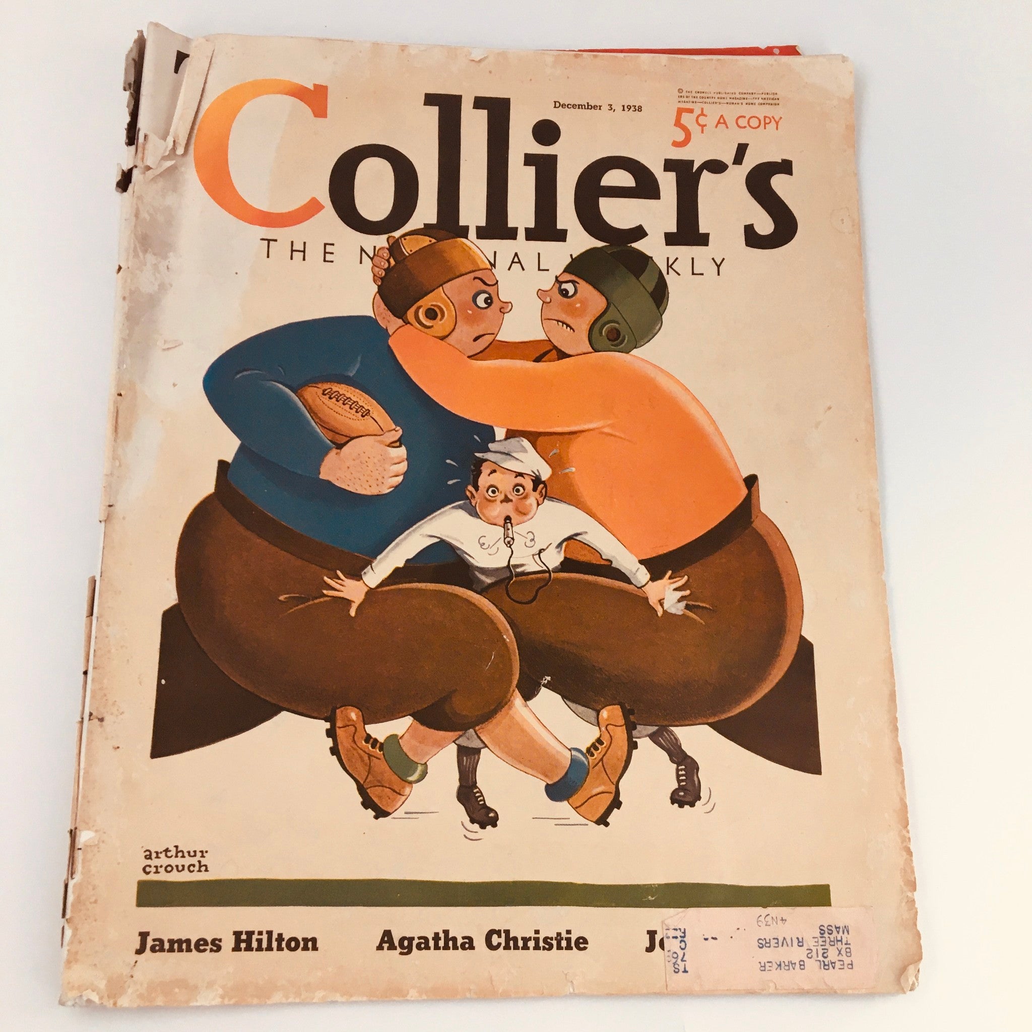 VTG Collier's Magazine December 3 1938 James Hilton & Agatha Christie Feature