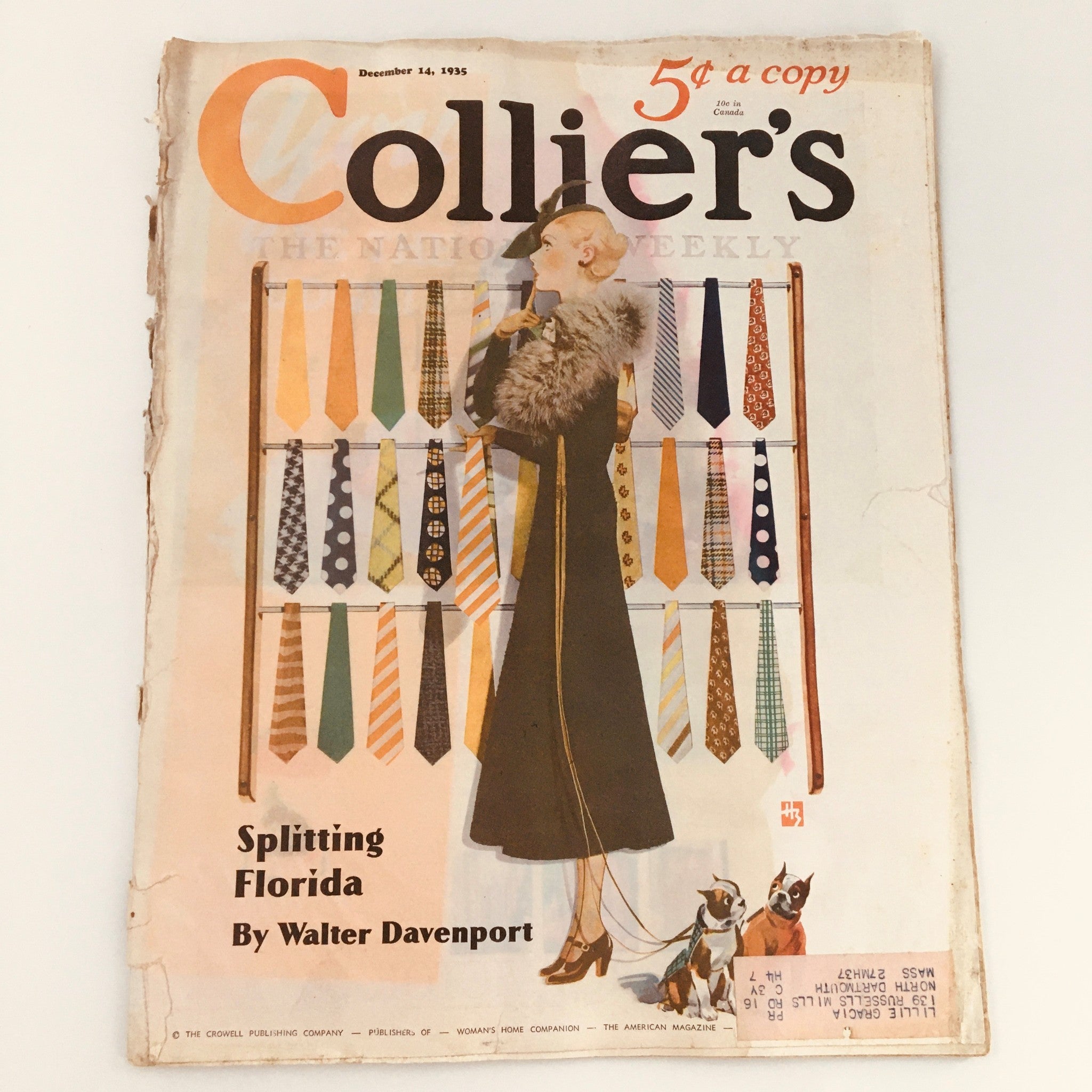 VTG Collier's Magazine December 14 1935 Splitting Florida by Walter Davenport