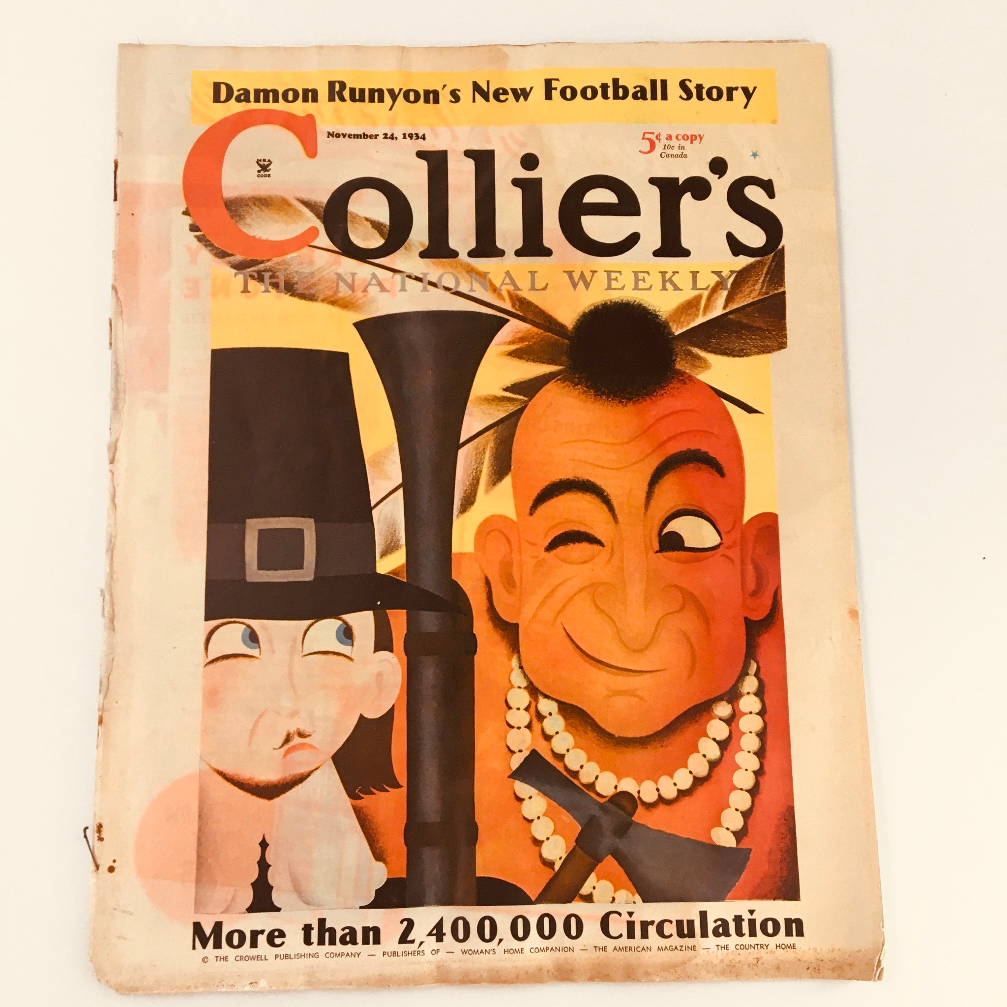 VTG Collier's Magazine November 24 1934 Damon Runyon's Football Story