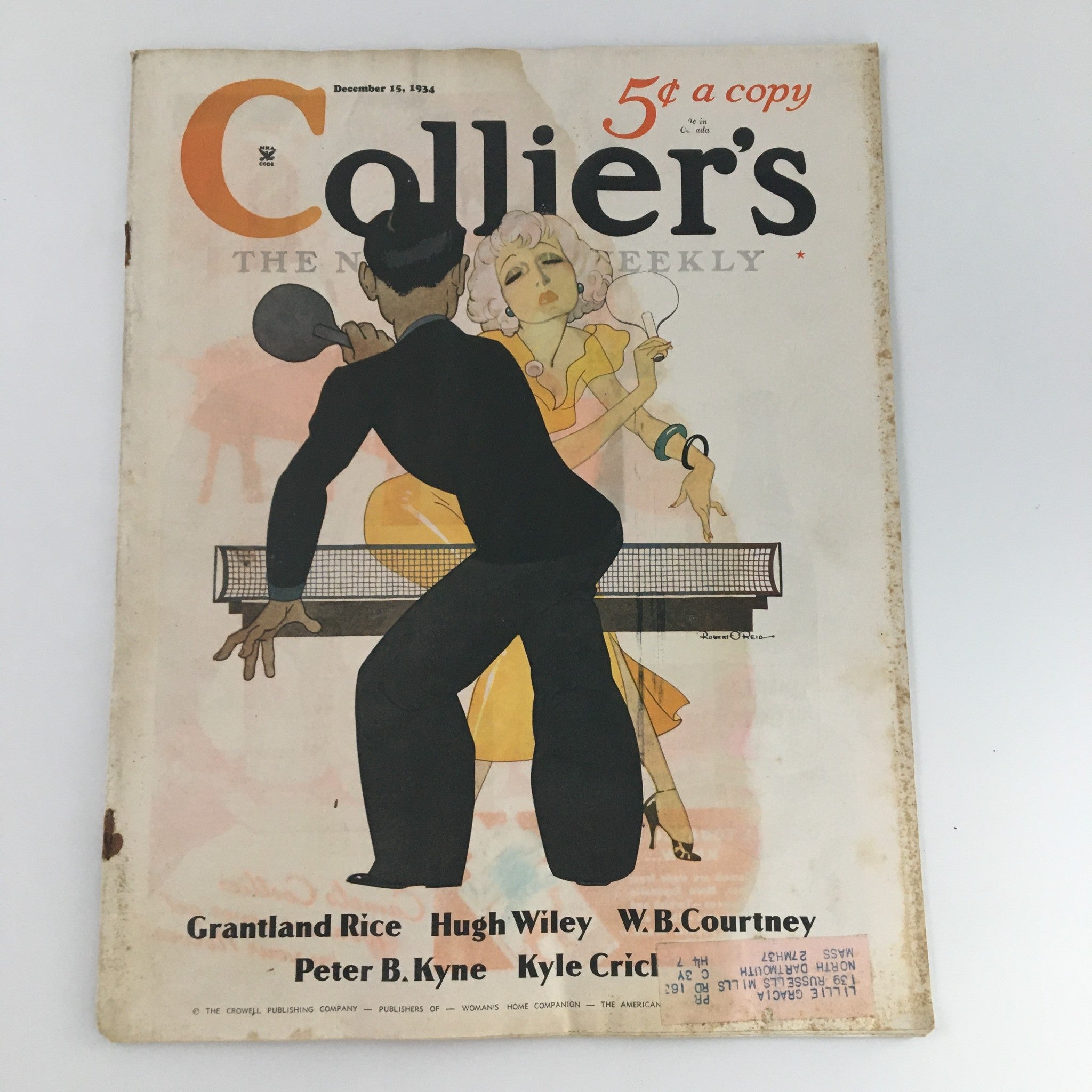 VTG Collier's Magazine December 15 1934 Grantland Rice, Hugh Wiley Feature