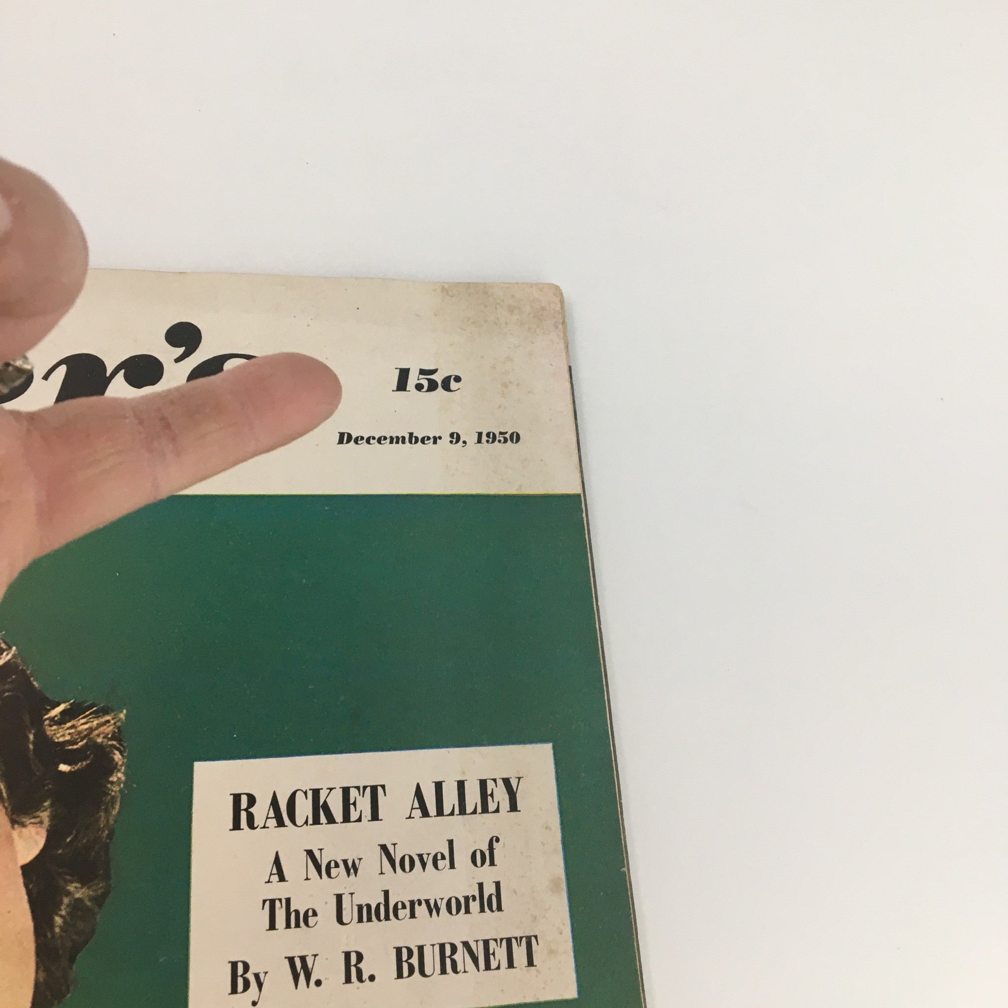 VTG Collier's Magazine December 9 1950 Racket Alley Novel W.R. Burnett Newsstand