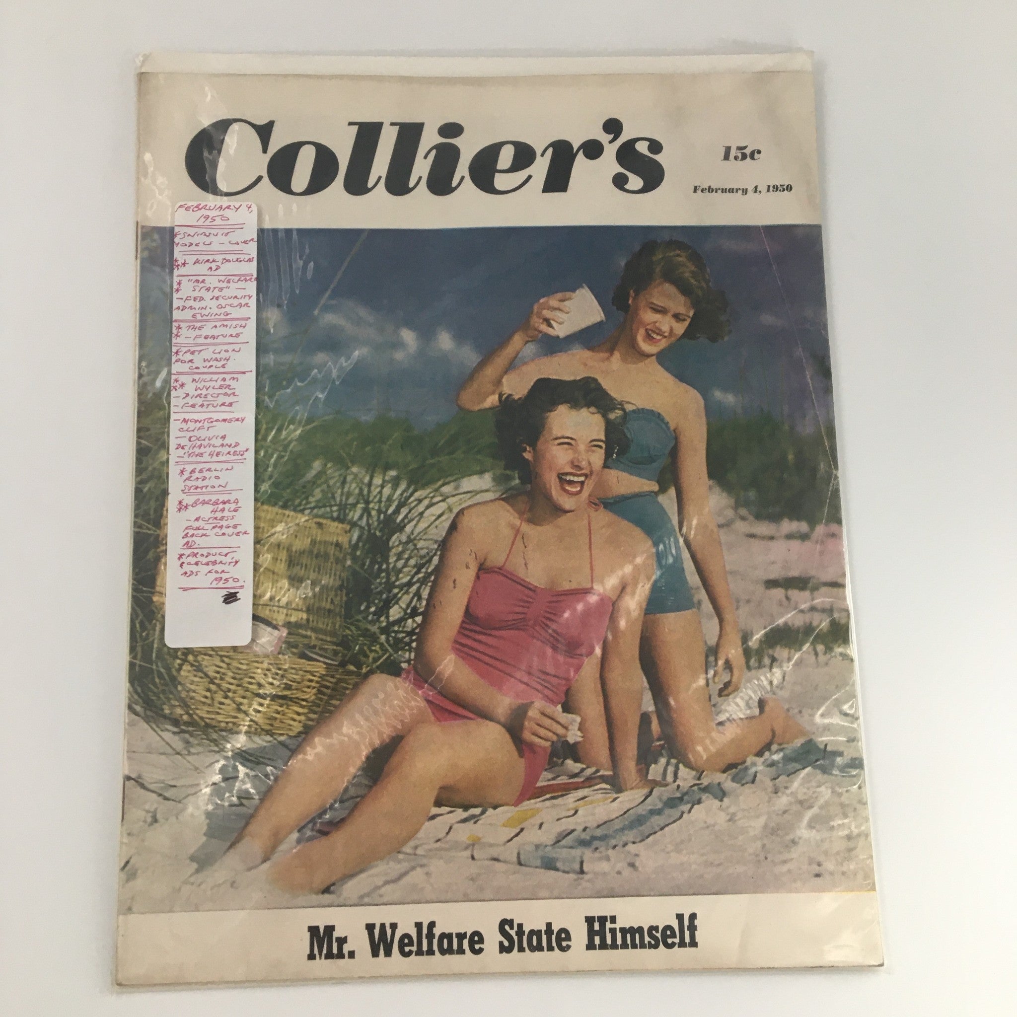 VTG Collier's Magazine February 4 1950 Mr. Welfare State Himself, Newsstand