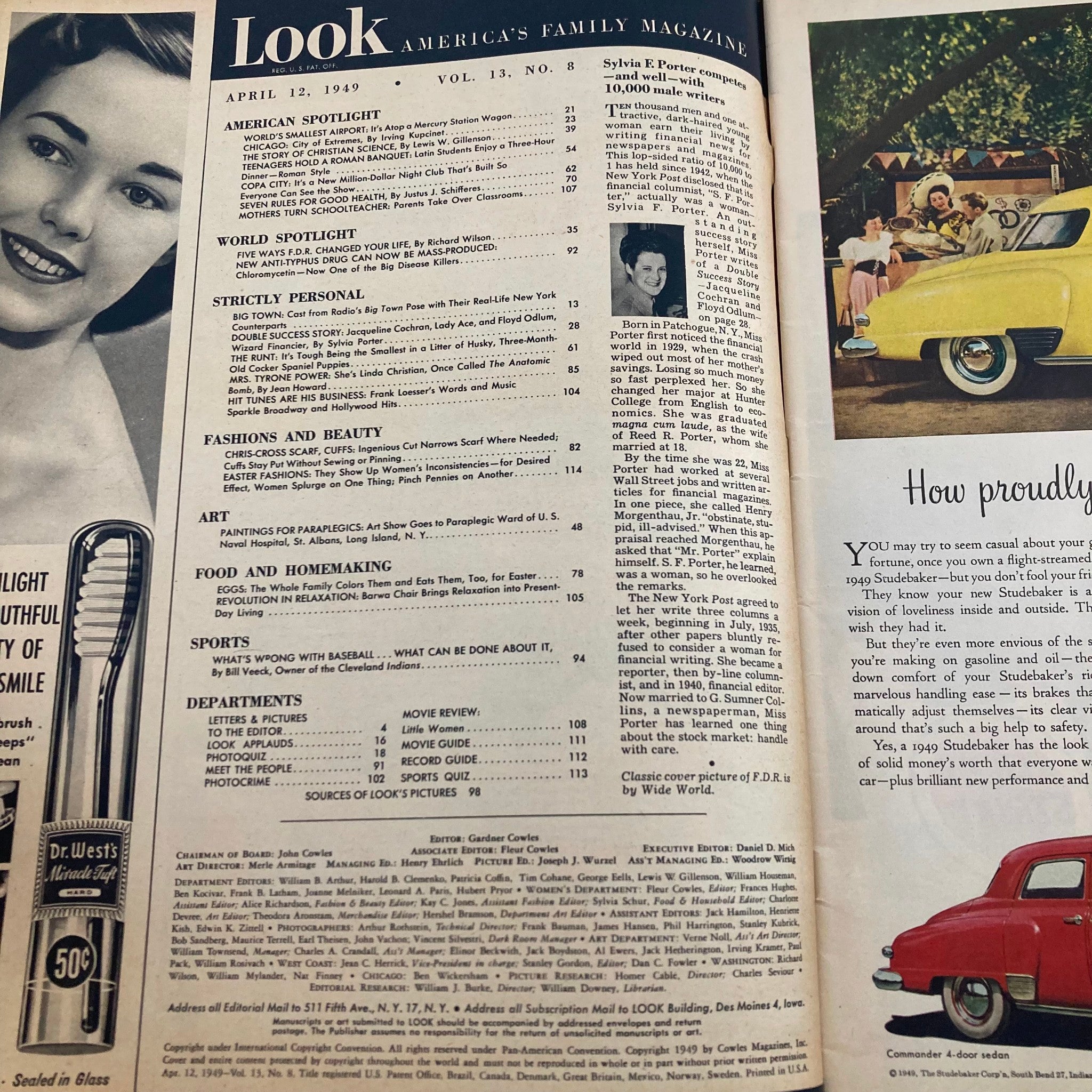 VTG Look Magazine April 12 1949 Vol 13 No. 8 Chicago City of Extremes No Label