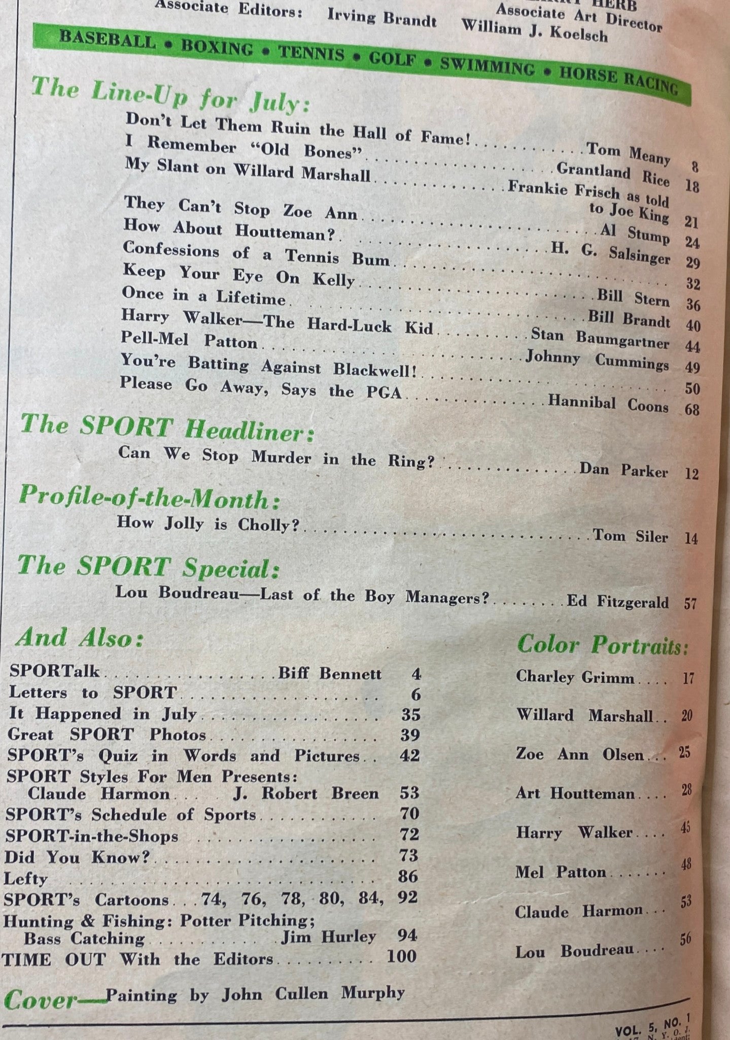 Sport Magazine July 1948 Ewell Blackwell Cover No Label