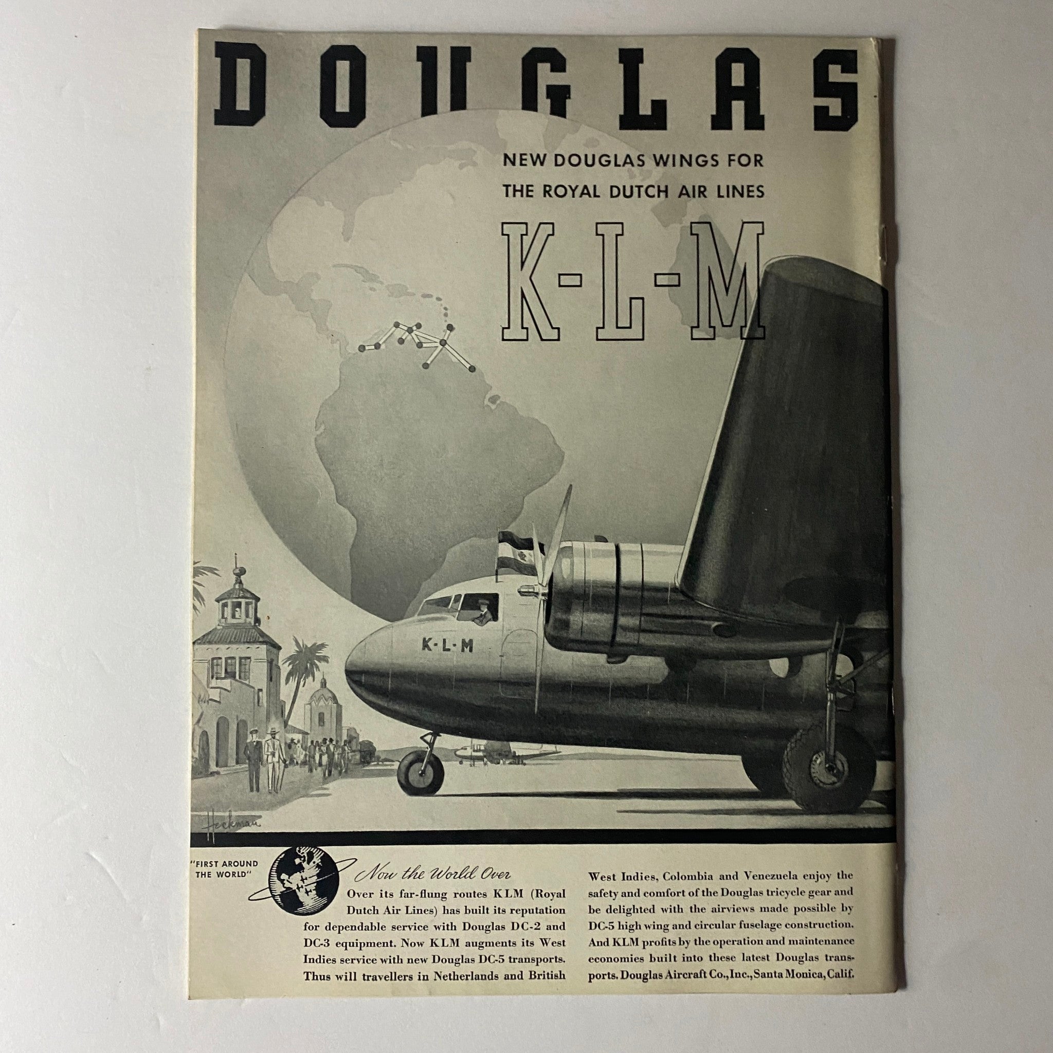 Douglas Airview Magazine April 1940 Midnight to Dawn No Label VG