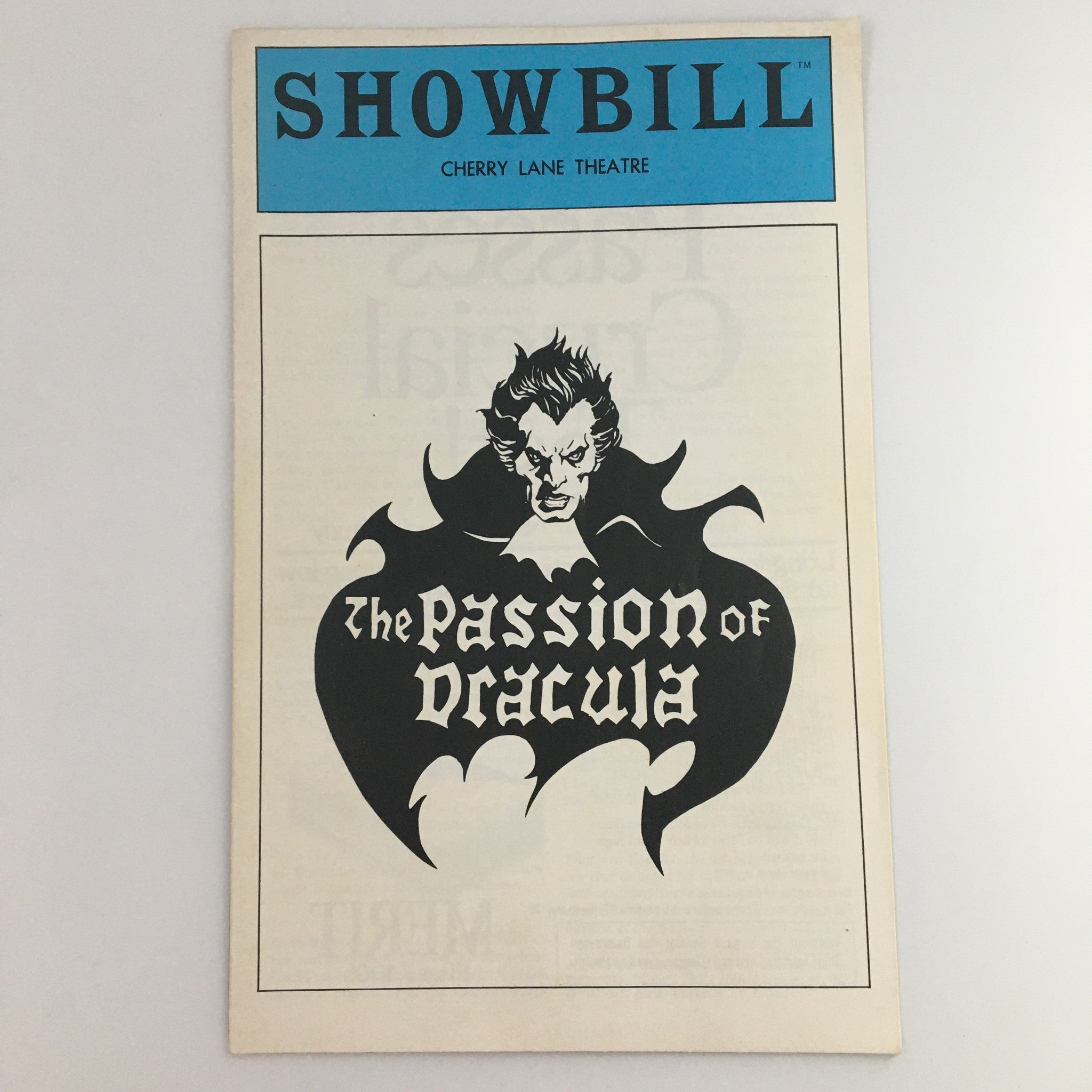 1979 Showbill Cherry Lane Theatre The Passion of Dracula David Combs Jim Stubbs